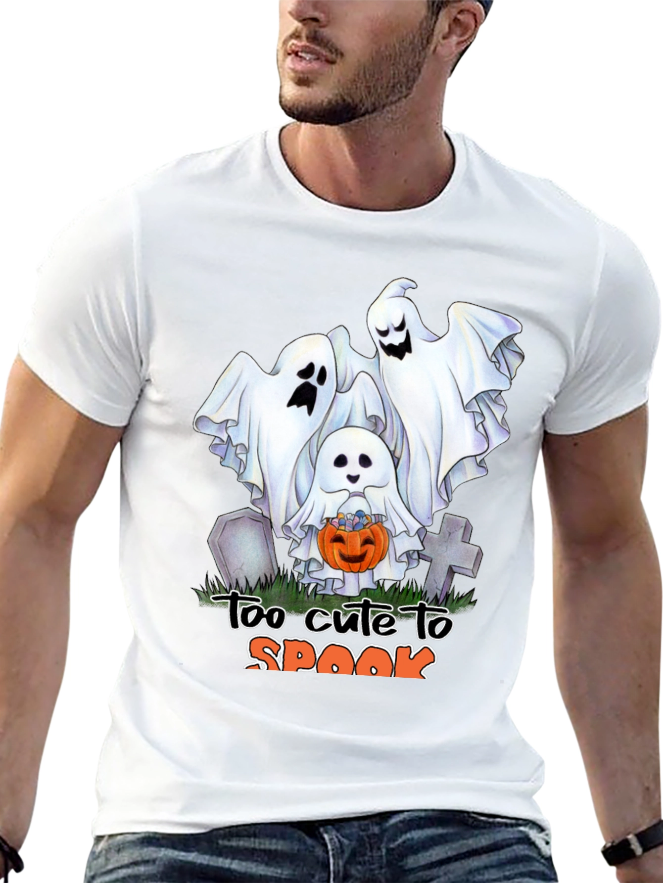 Cute Halloween Ghost T-Shirt: Too Cute to Spook