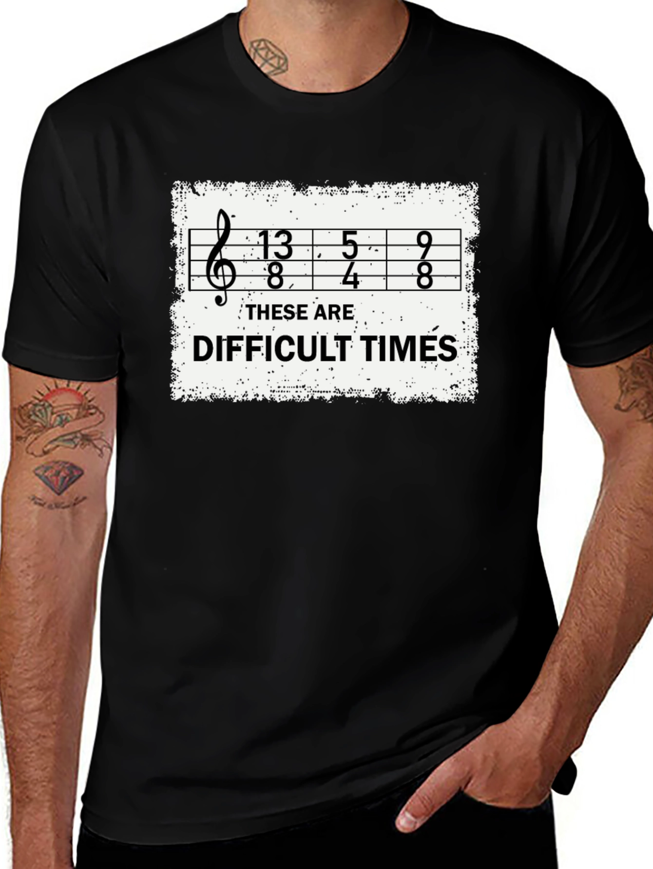 Difficult Times Sheet Music Graphic T-Shirt