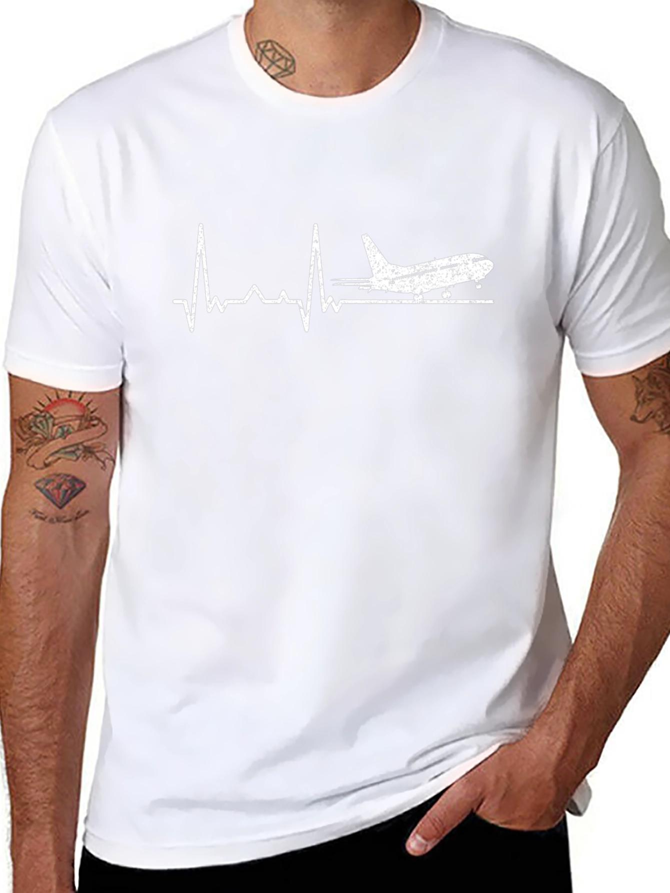 Airplane Heartbeat T-Shirt - Pilot Aviation Tee
