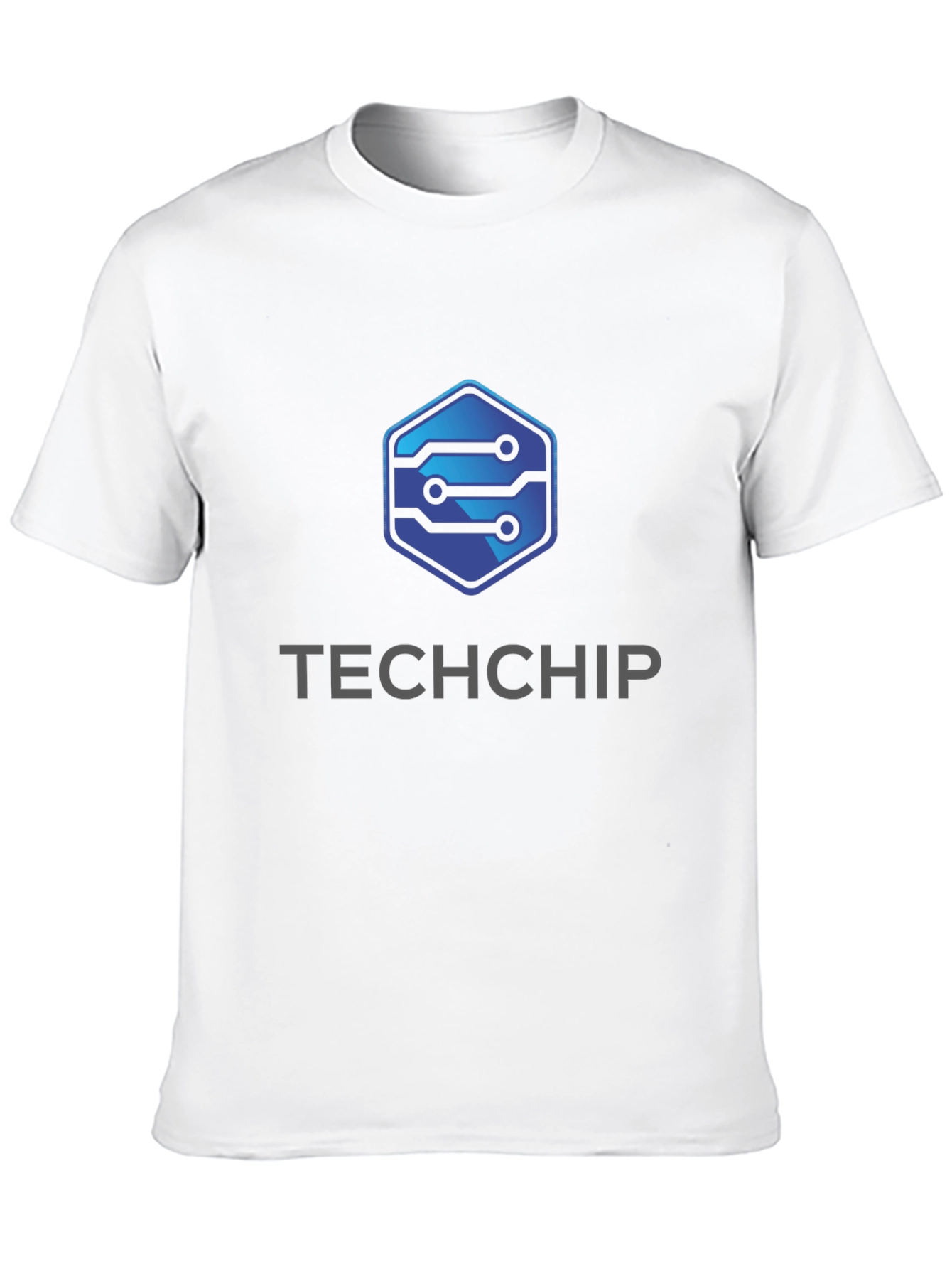 TechChip Black T-Shirt: Modern Circuit Design