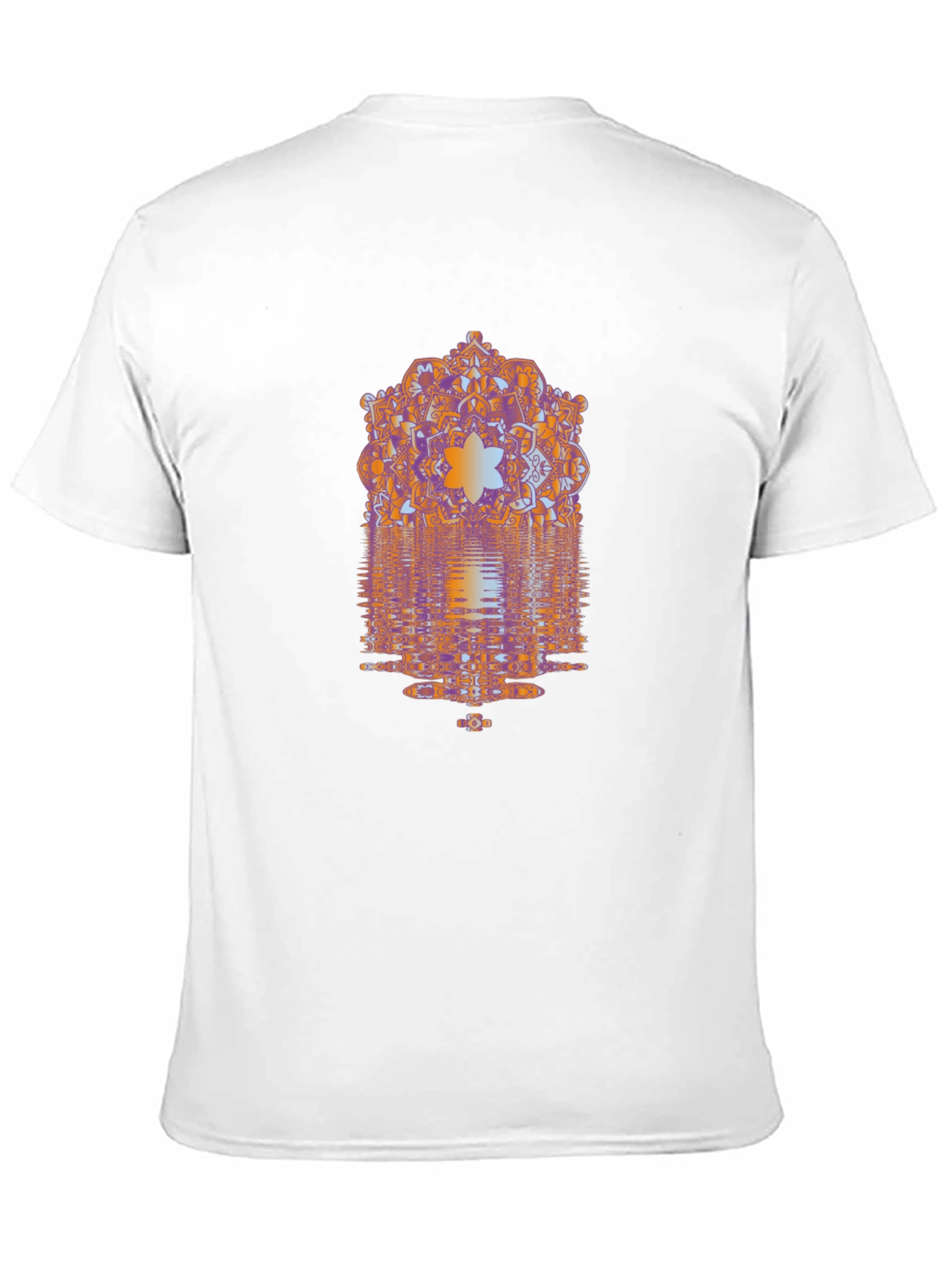 Abstract Mandala Graphic Print Mens Black T-Shirt