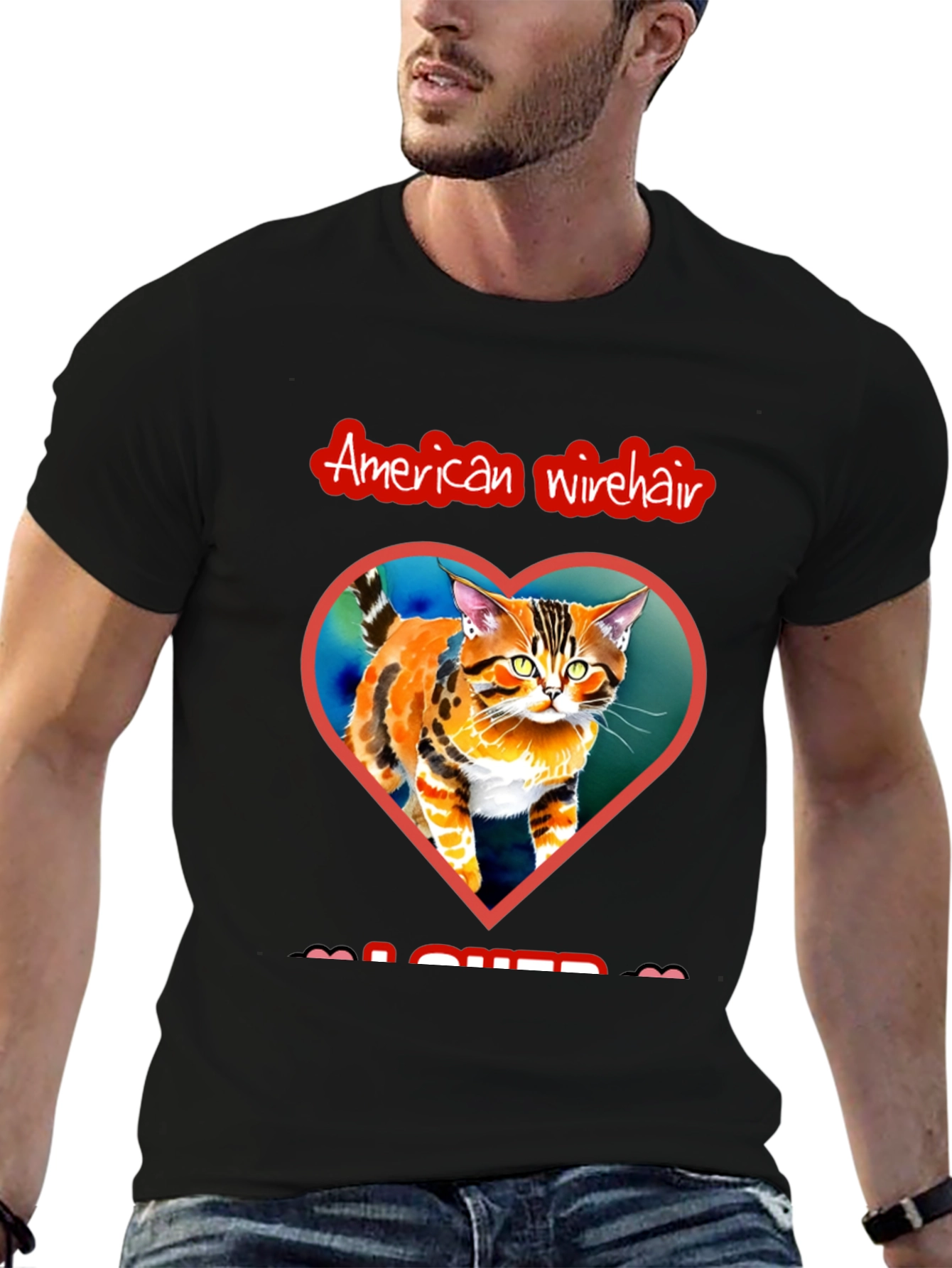 American Wirehair Cat Lover T-Shirt