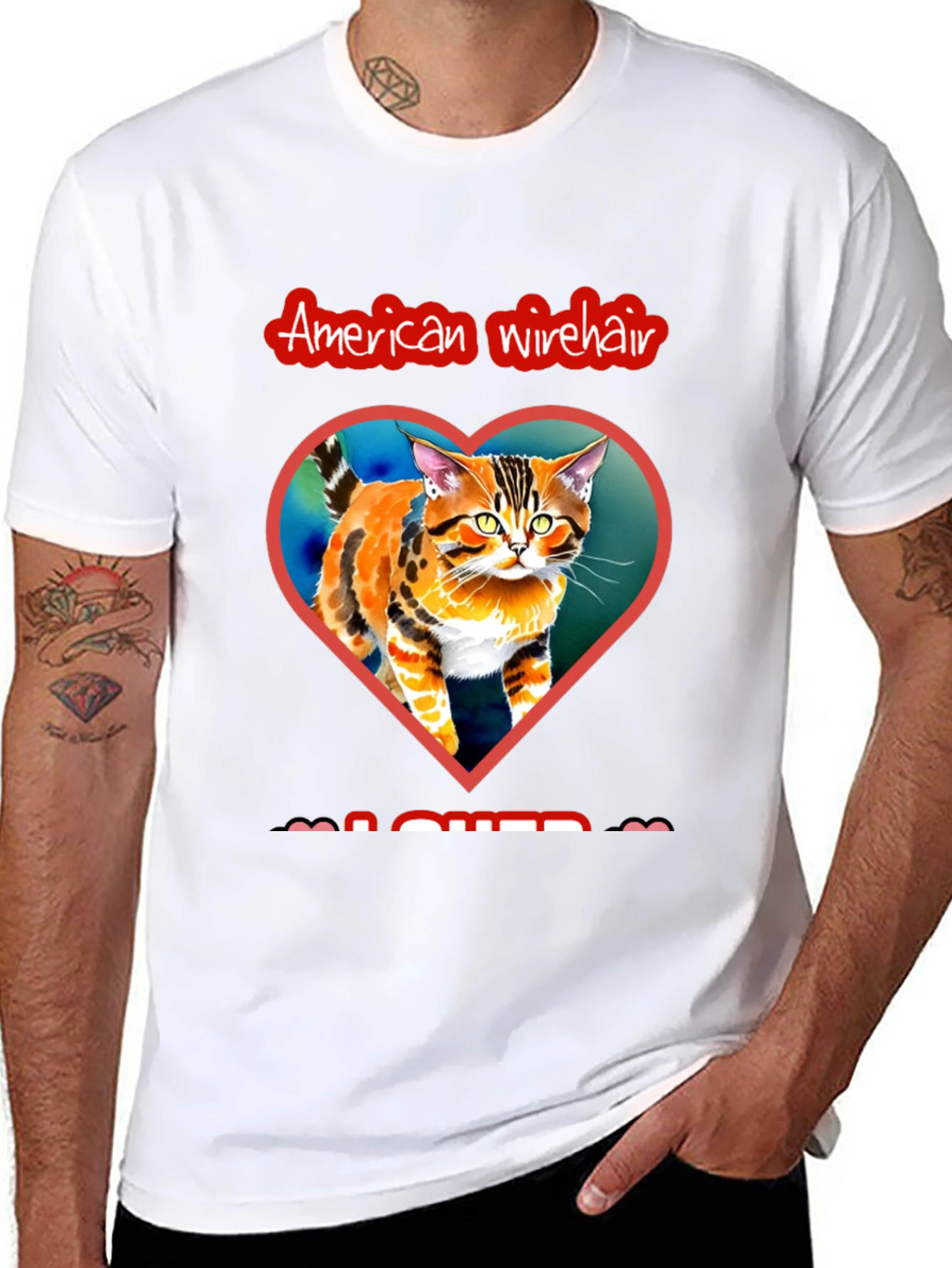 American Wirehair Cat Lover T-Shirt