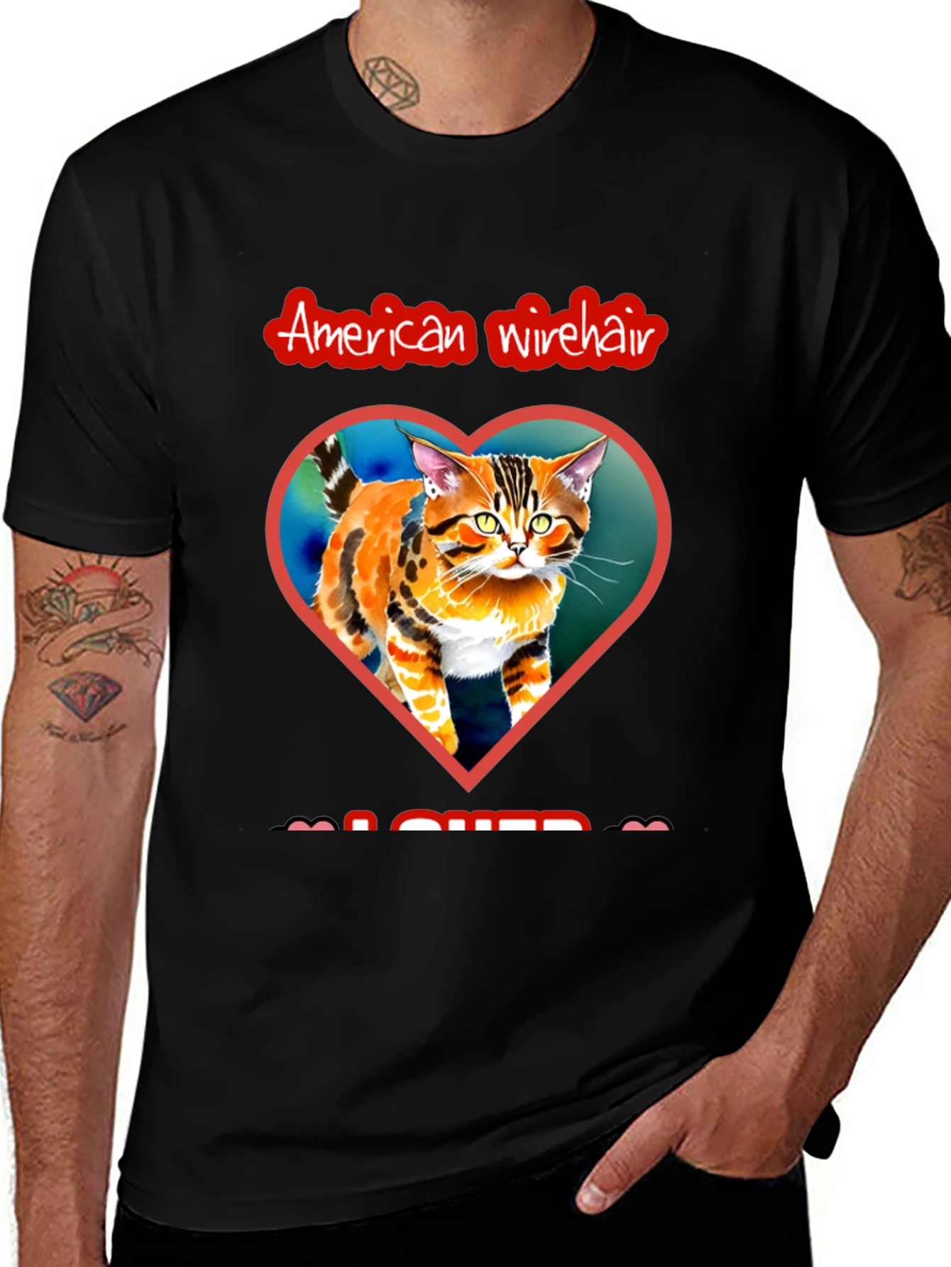 American Wirehair Cat Lover T-Shirt