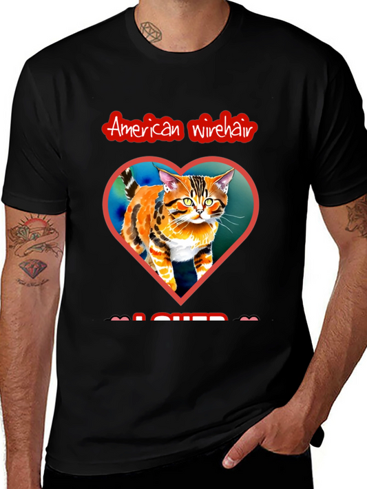 American Wirehair Cat Lover T-Shirt