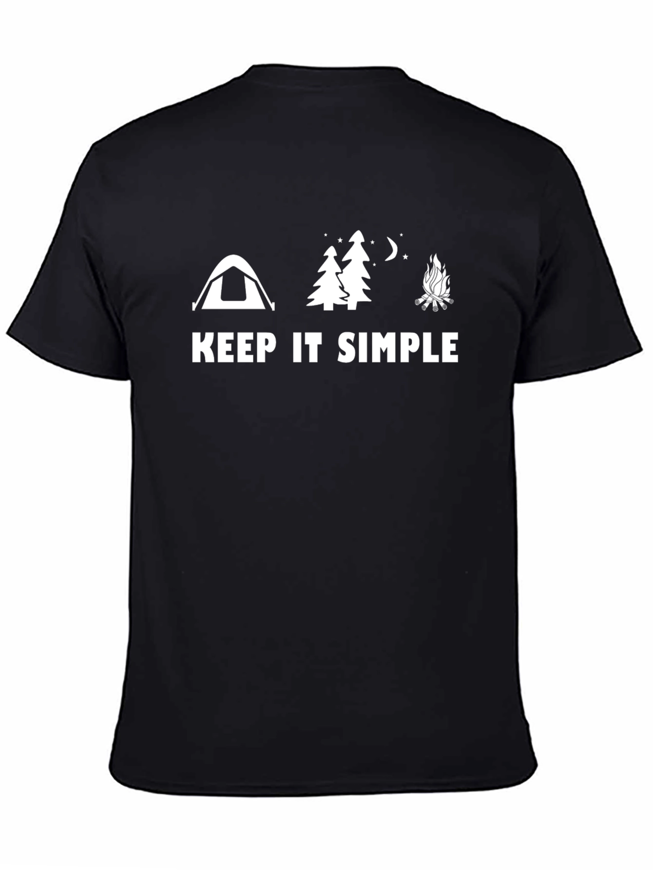 Keep It Simple Camping Black T-Shirt