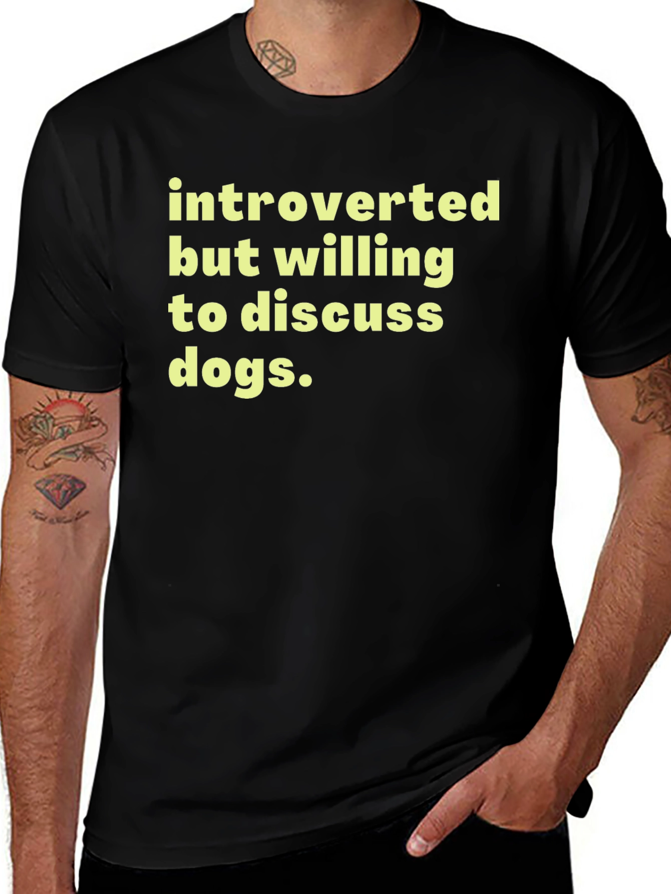 Introverted Dog Lover T-Shirt - Soft Cotton Tee