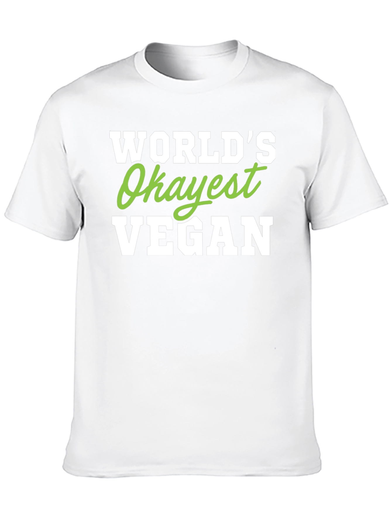 Worlds Okayest Vegan T-Shirt - Funny Vegan Tee
