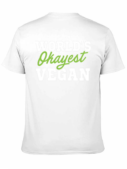 Worlds Okayest Vegan T-Shirt - Funny Vegan Tee