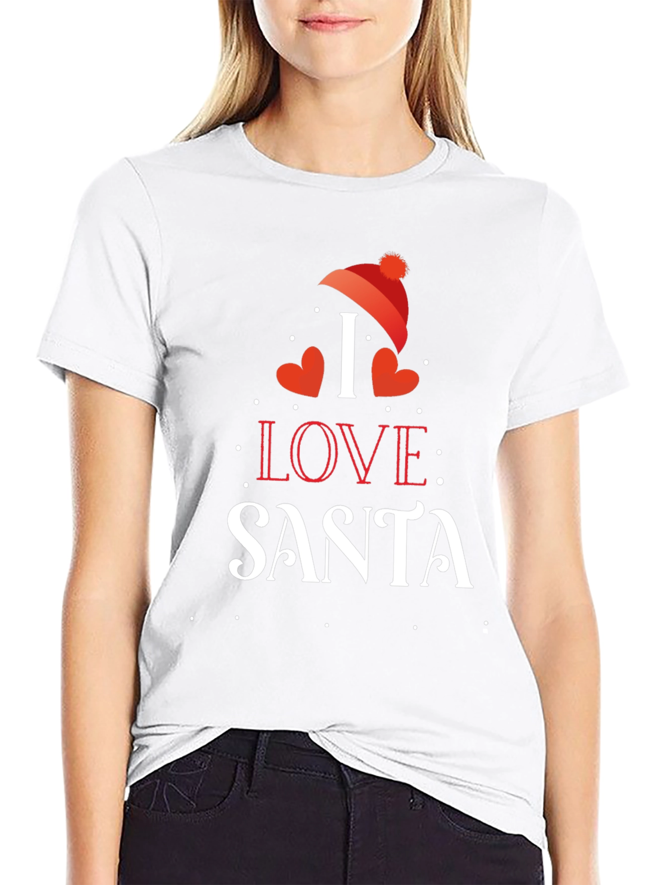 I Love Santa Christmas Graphic T-Shirt