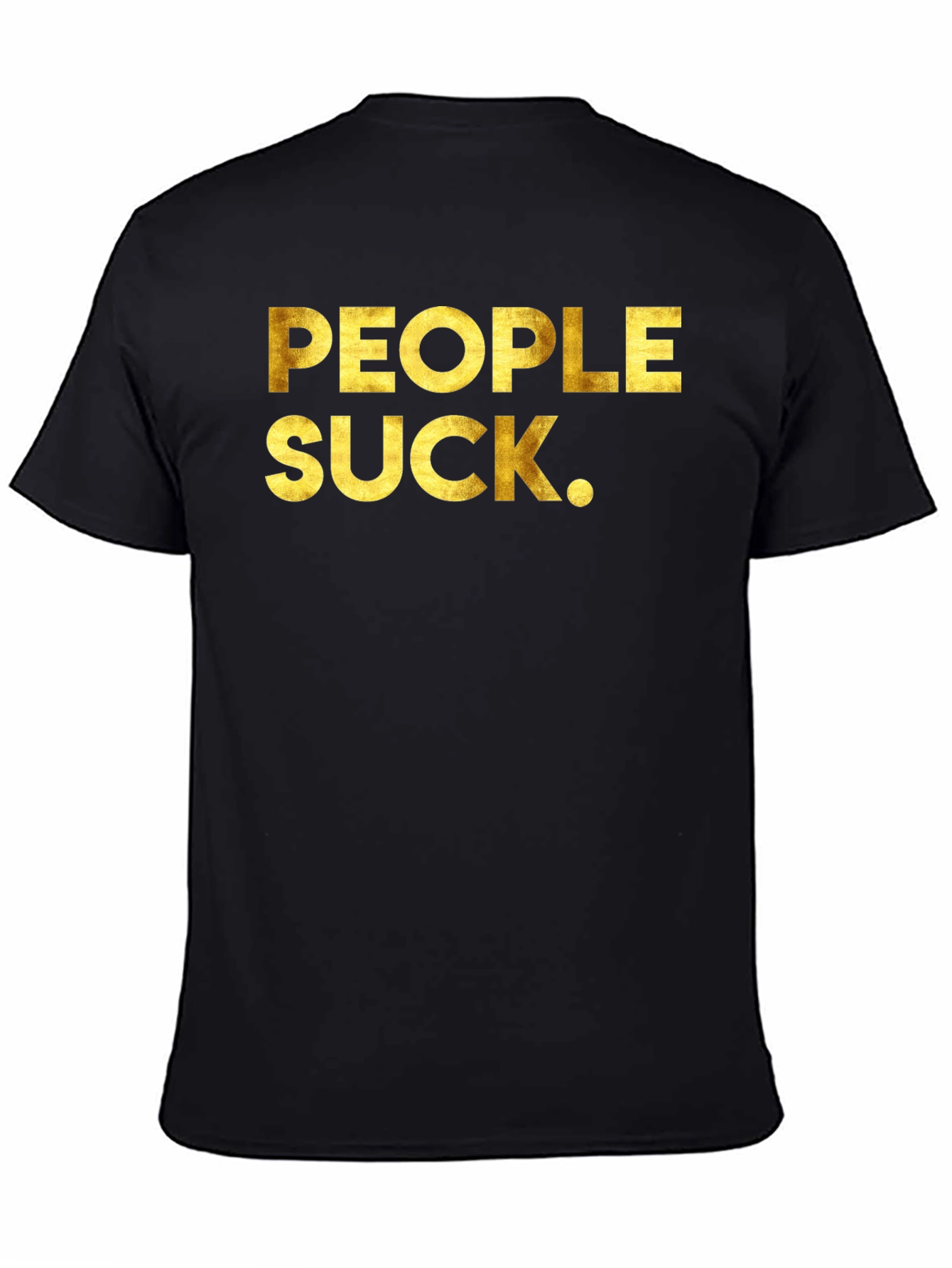 People Suck Graphic Tee - Black Crew Neck T-Shirt