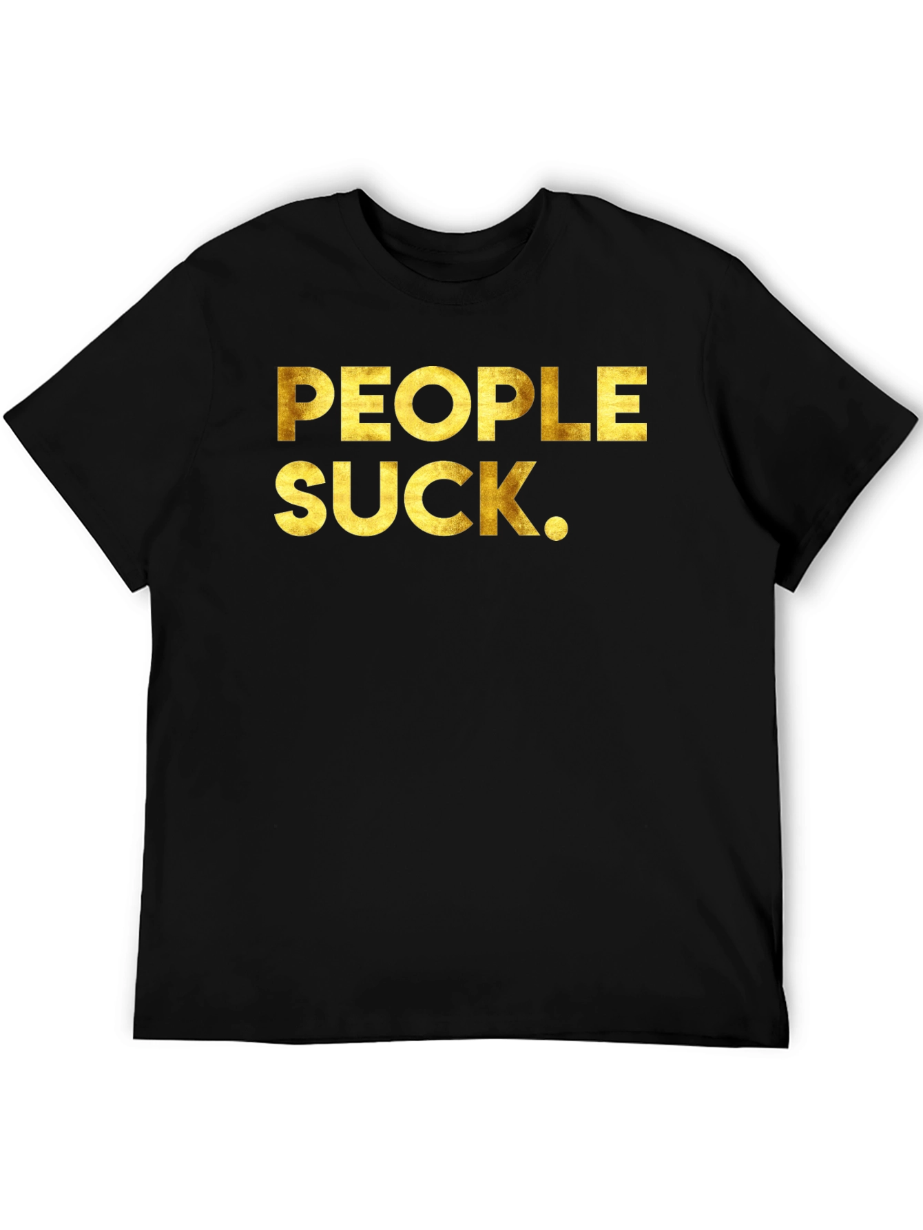 People Suck Graphic Tee - Black Crew Neck T-Shirt
