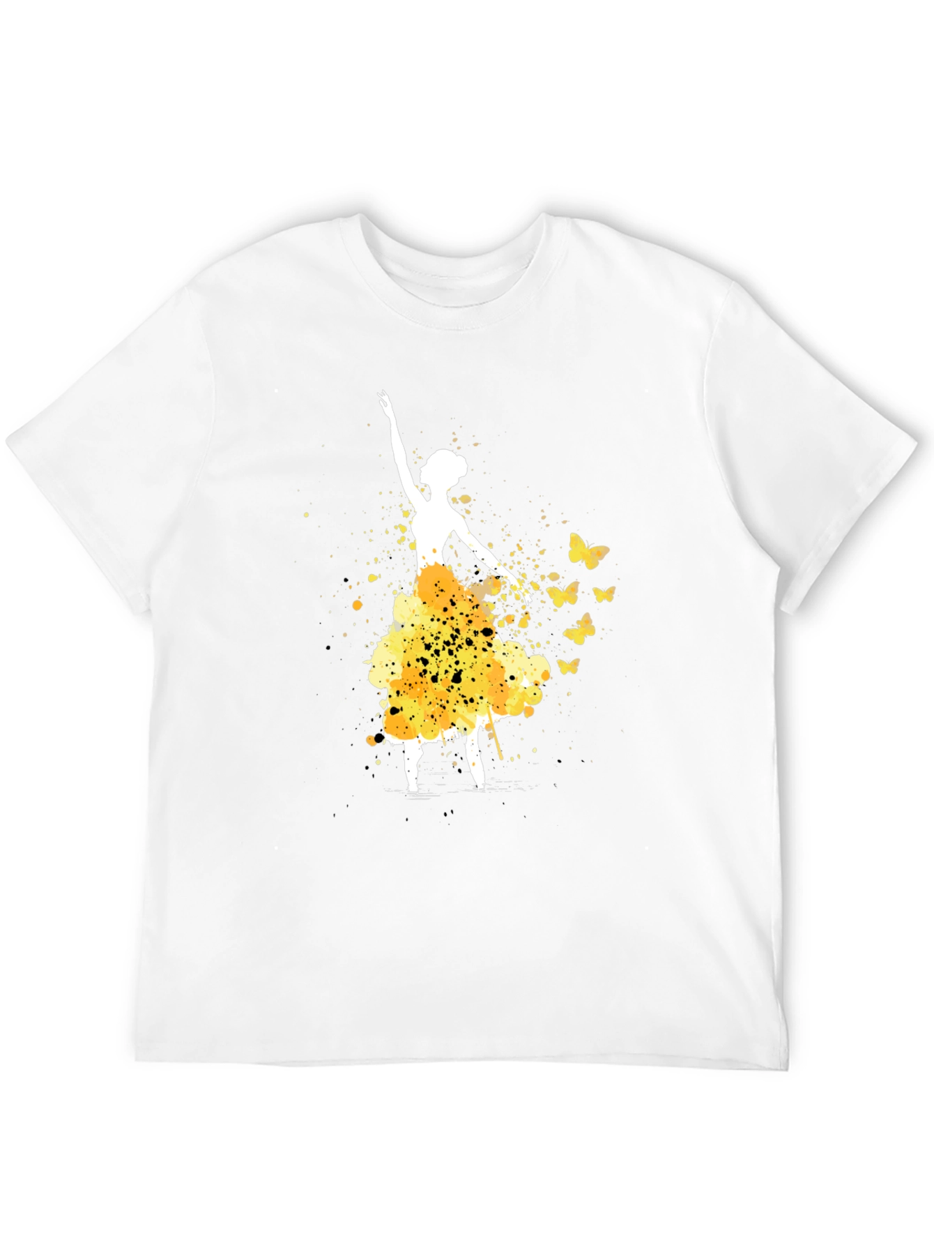 Ballerina & Butterflies Black T-Shirt