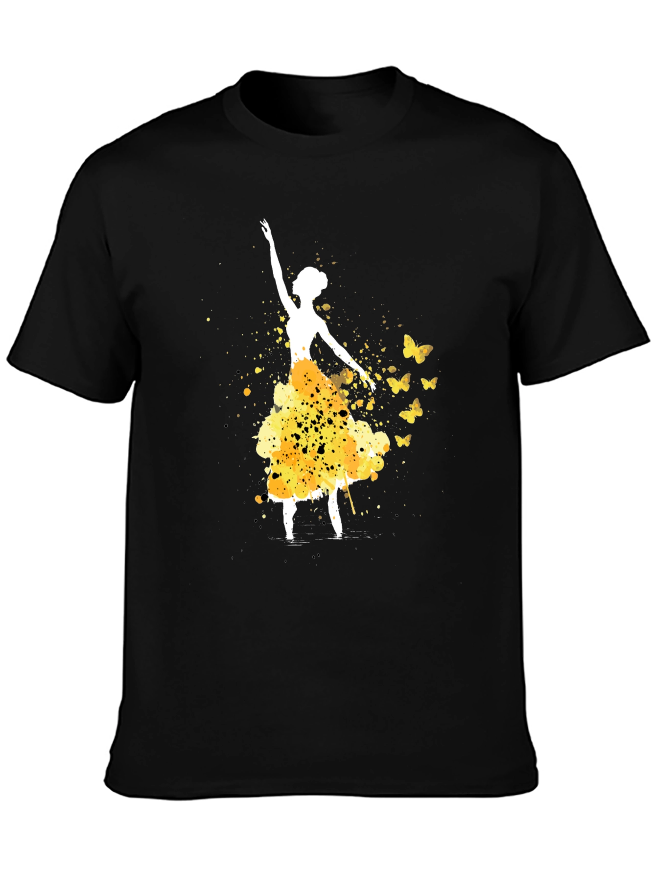 Ballerina & Butterflies Black T-Shirt