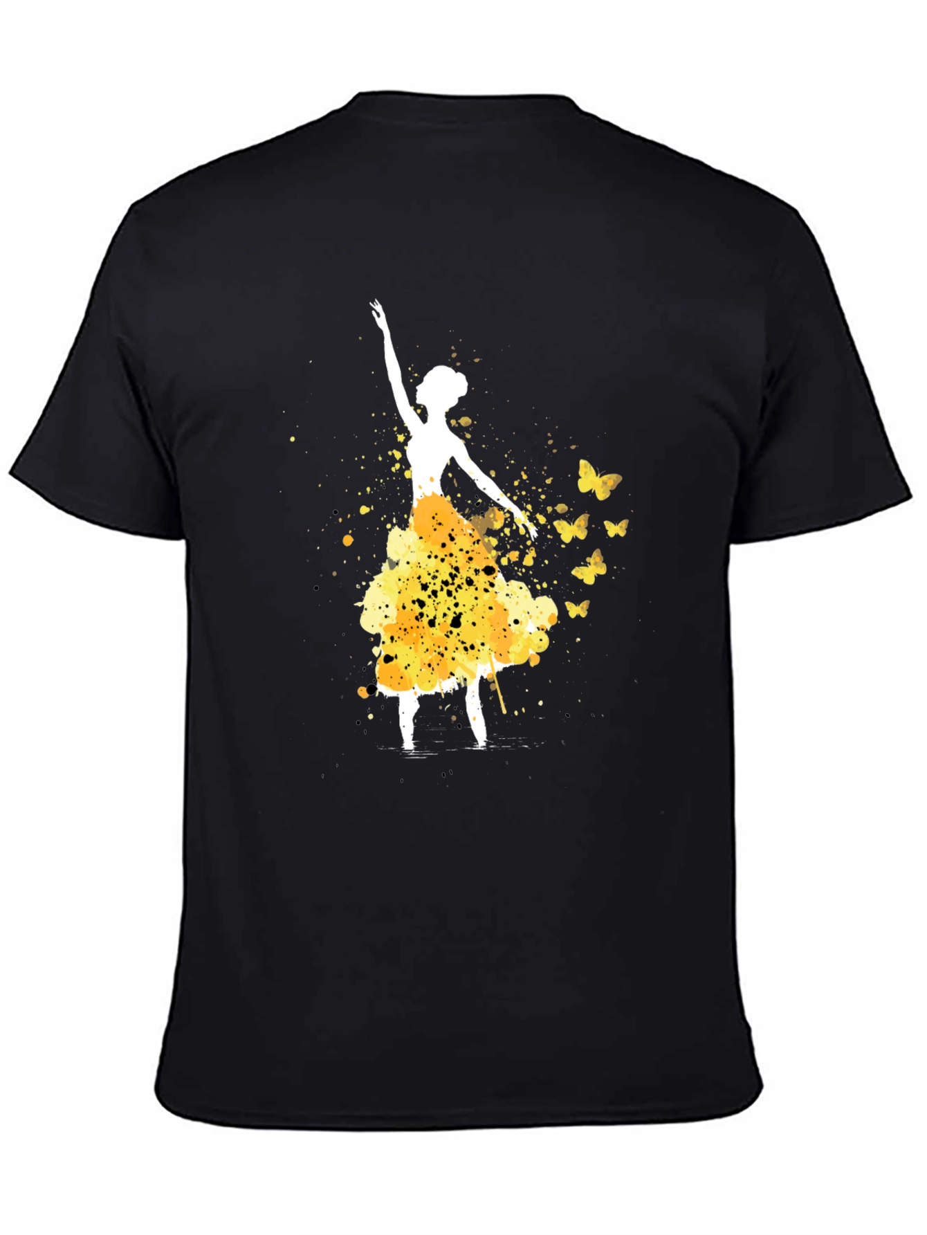 Ballerina & Butterflies Black T-Shirt