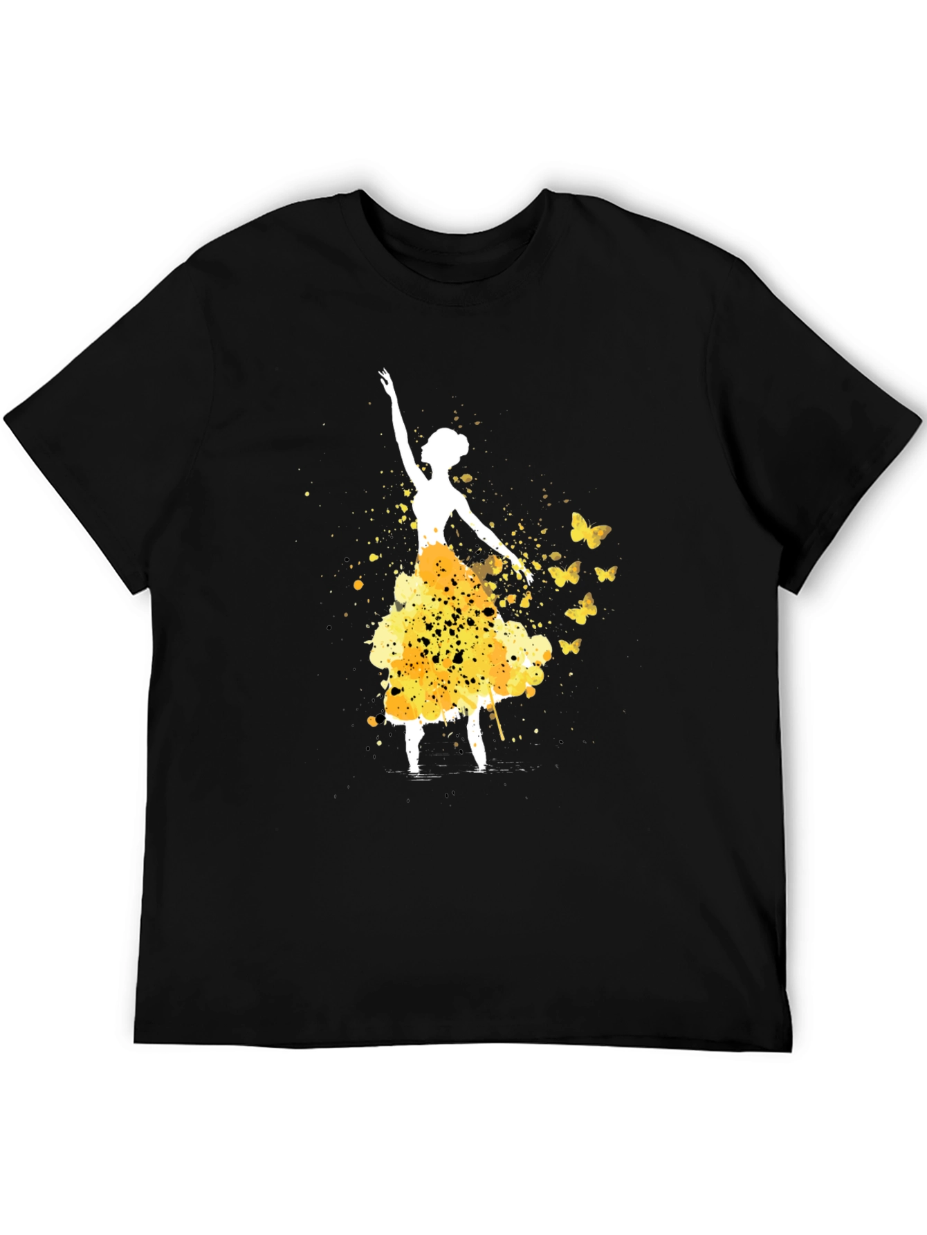 Ballerina & Butterflies Black T-Shirt
