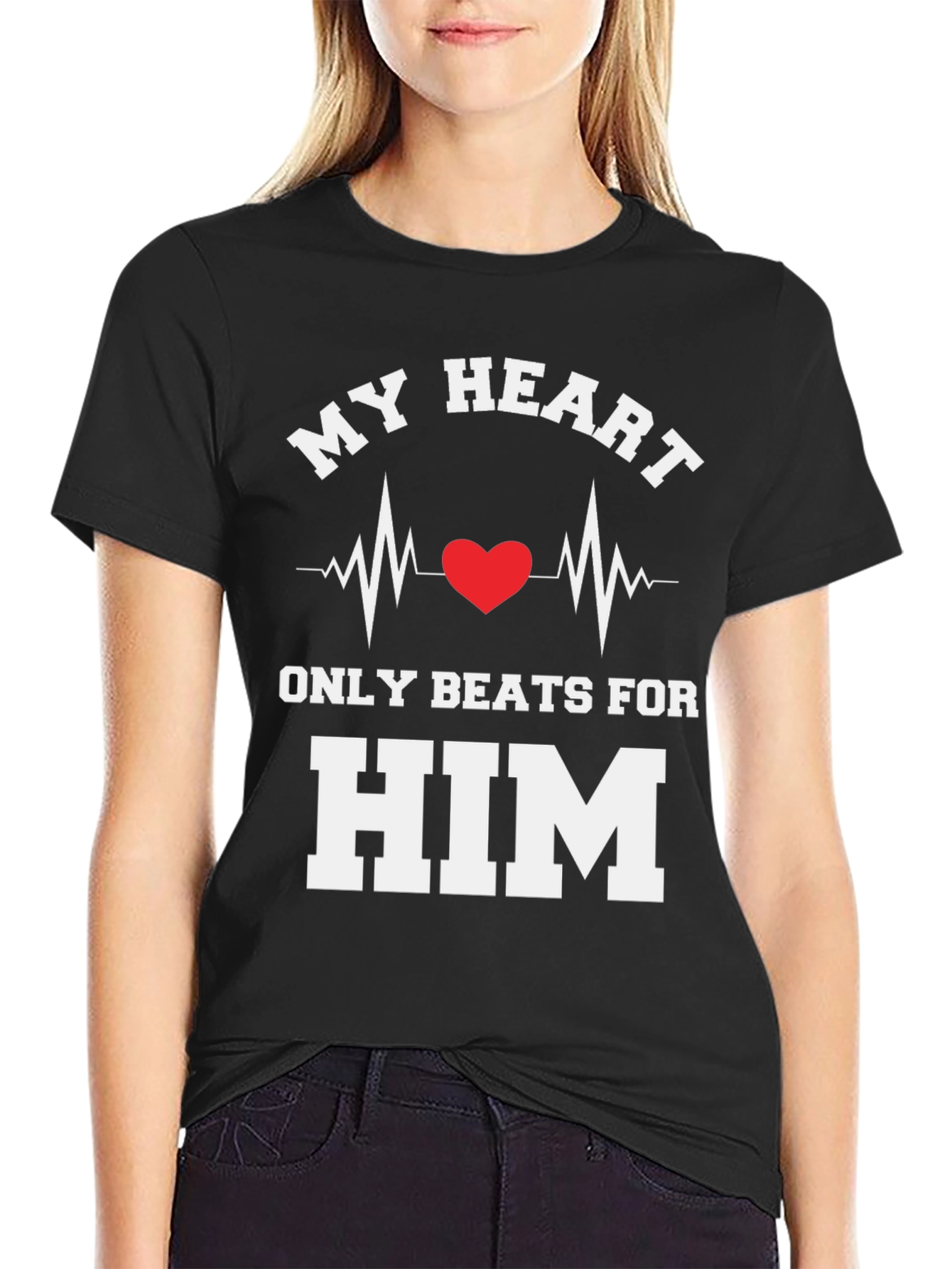 My Heart Beats For Him Graphic Tee