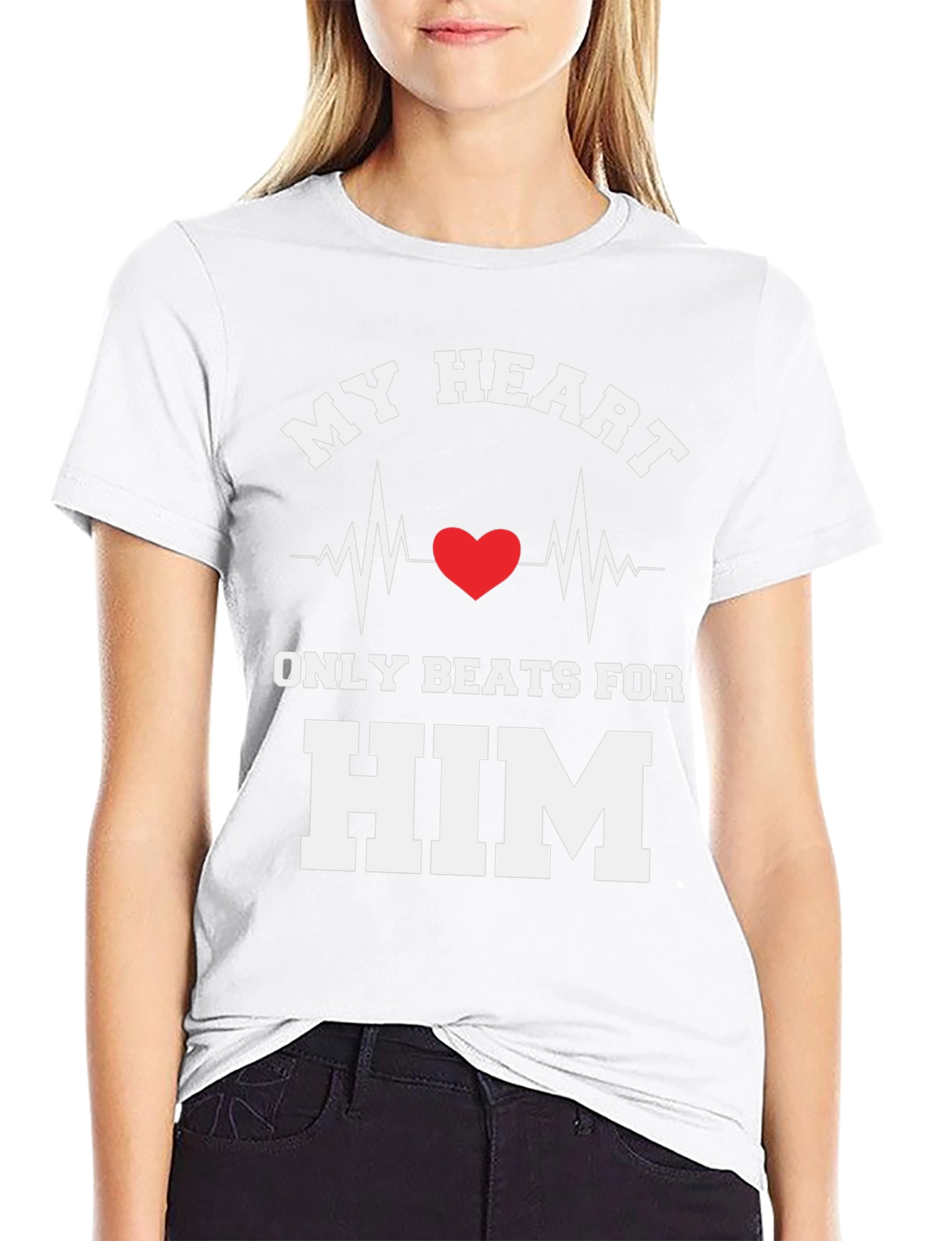 My Heart Beats For Him Graphic Tee