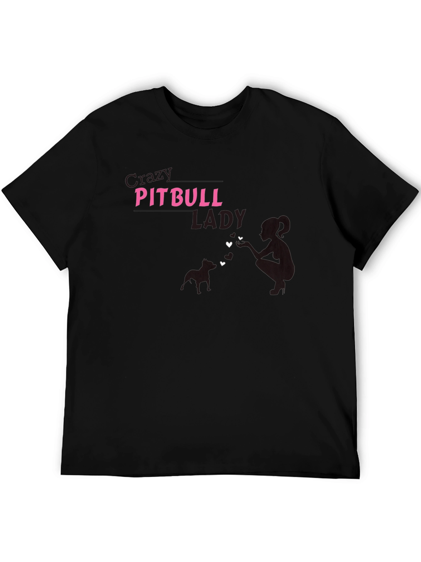 Pitbull Lady Graphic Tee - Black Unisex T-Shirt