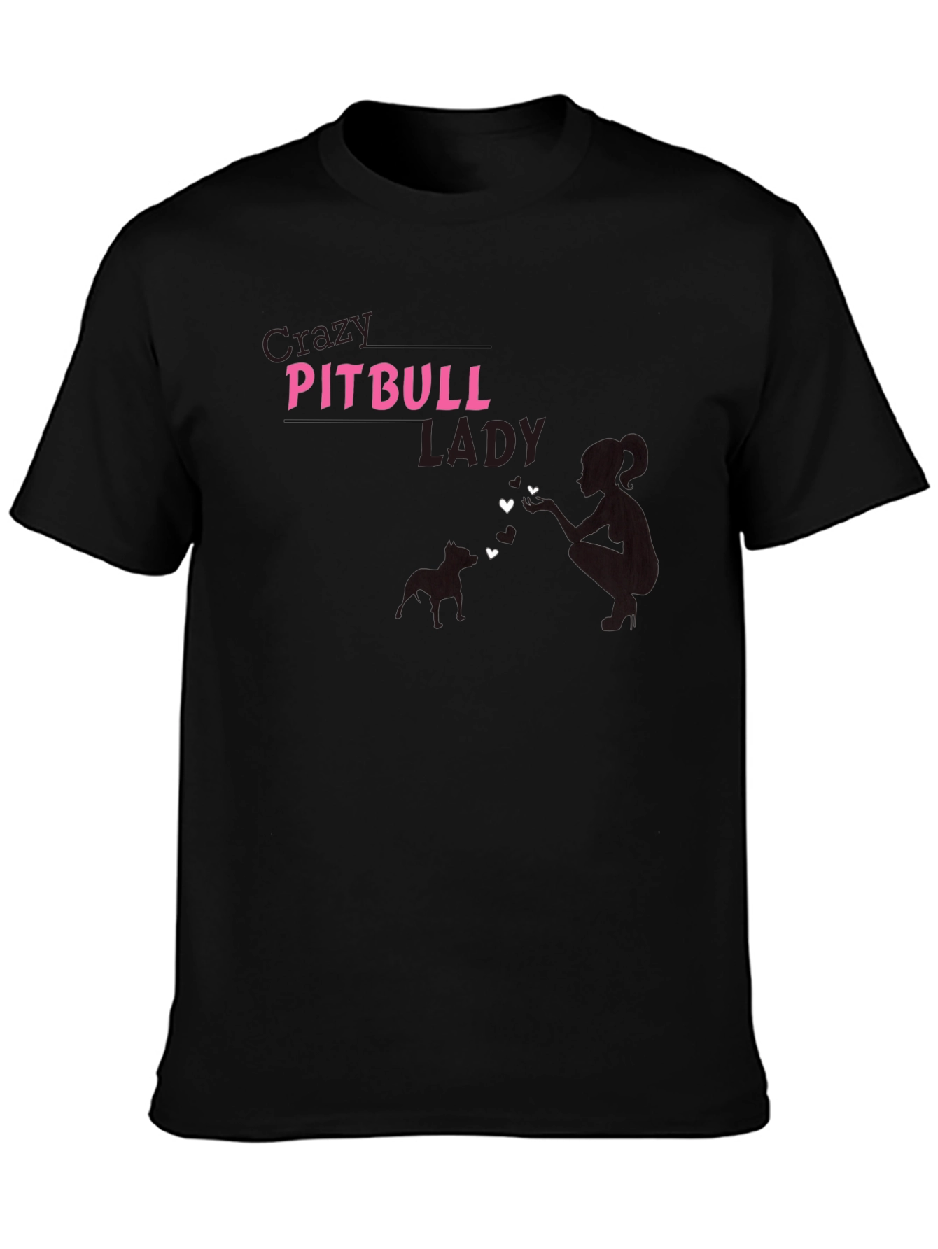 Pitbull Lady Graphic Tee - Black Unisex T-Shirt