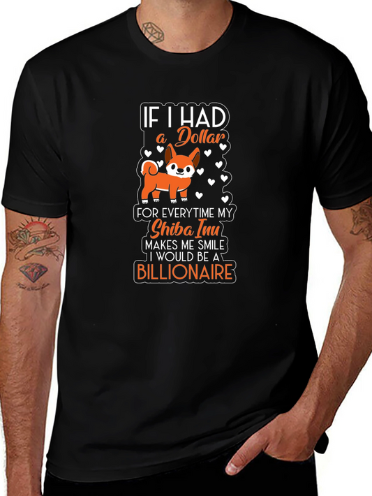 Shiba Inu Billionaire T-Shirt - Dog Lover Gift