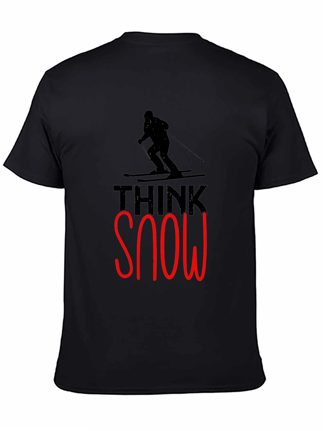 Think Snow Graphic Tee | Skier Silhouette T-Shirt
