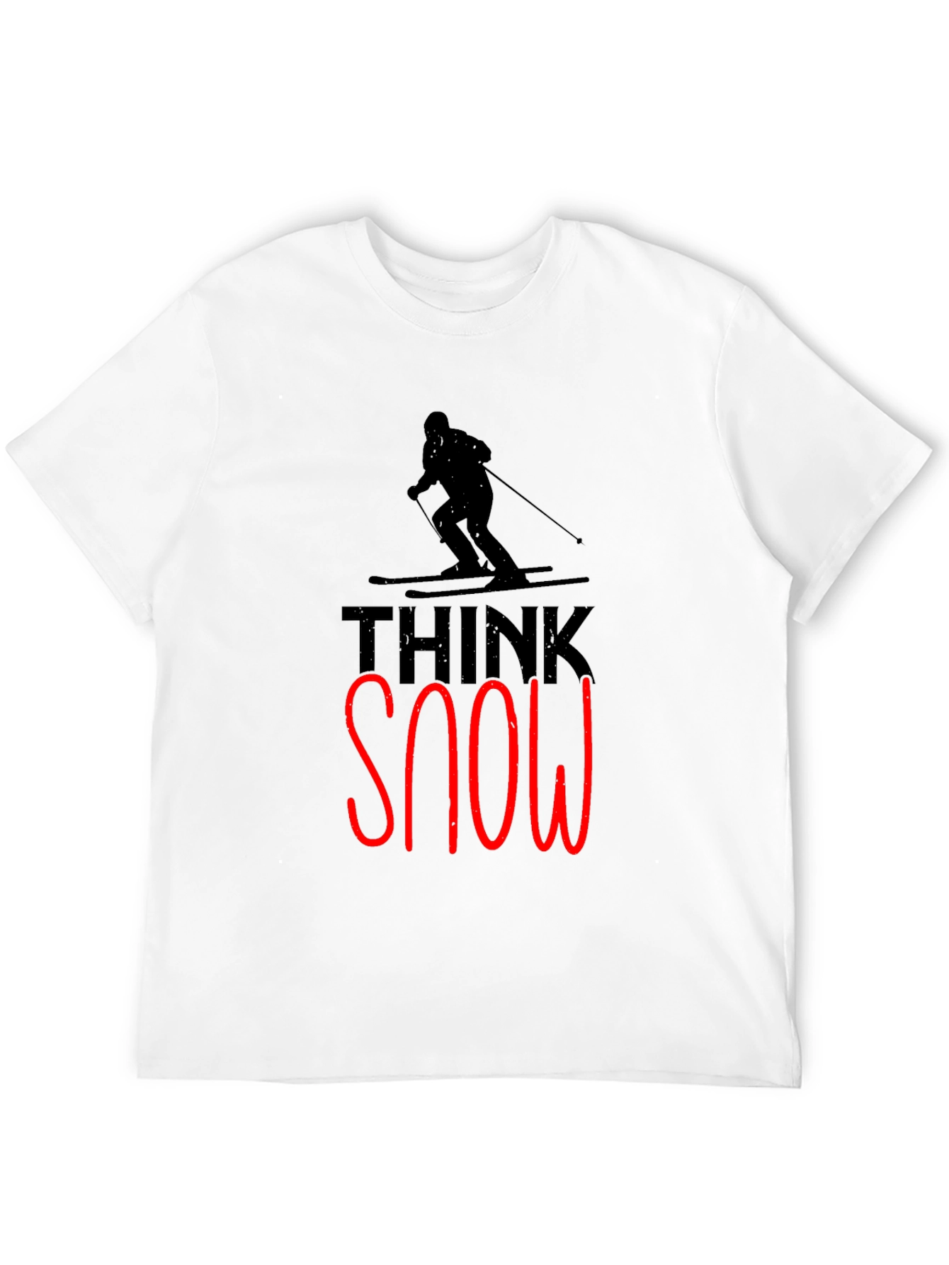 Think Snow Graphic Tee | Skier Silhouette T-Shirt
