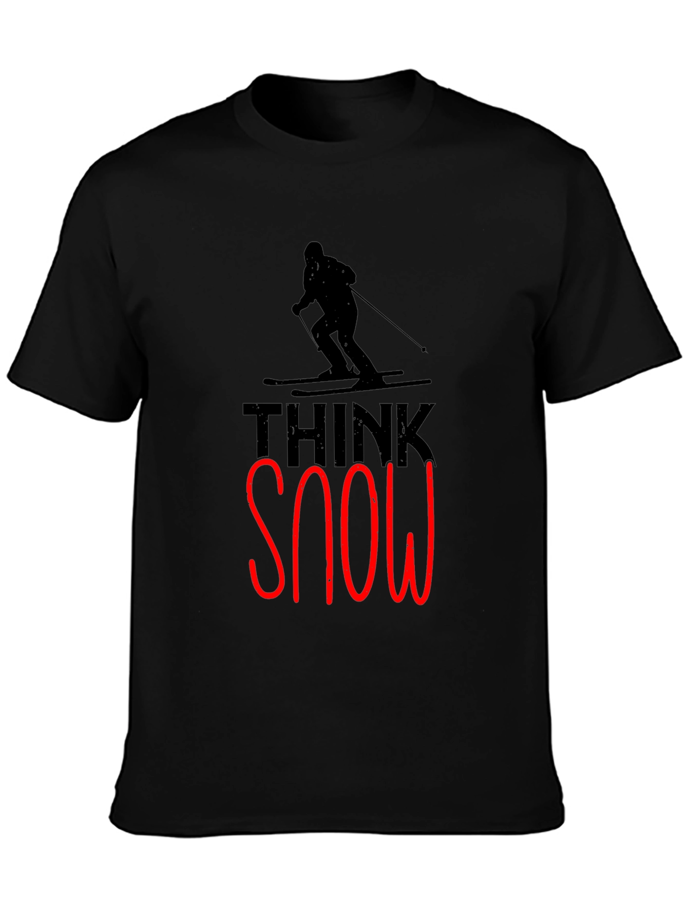 Think Snow Graphic Tee | Skier Silhouette T-Shirt