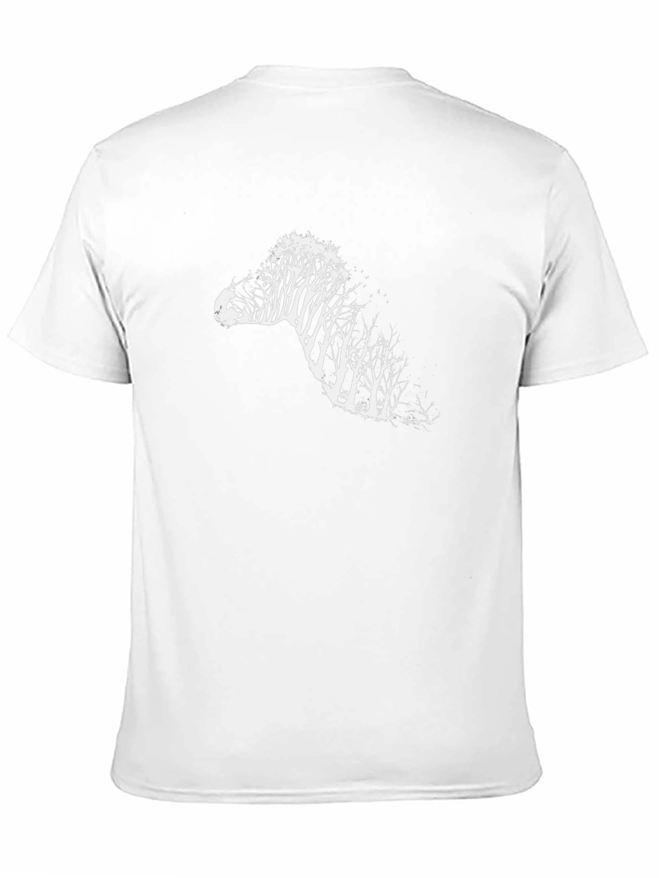 Unique Zebra Tree Graphic Black T-Shirt