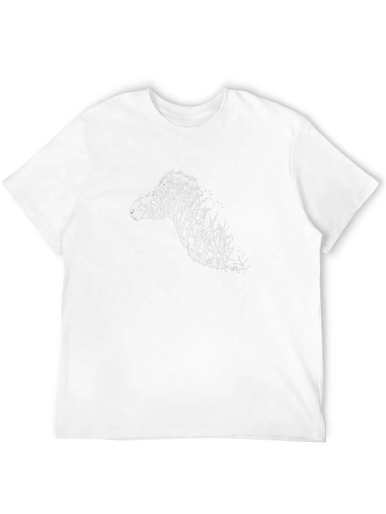 Unique Zebra Tree Graphic Black T-Shirt