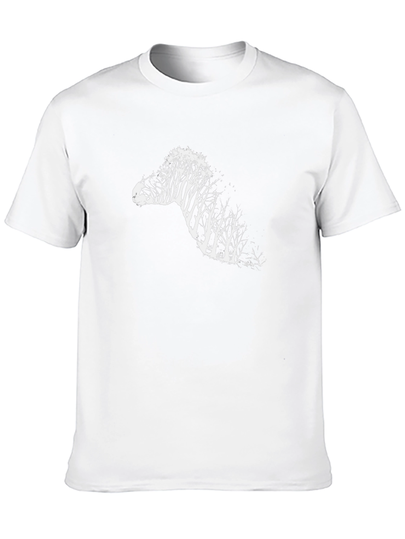 Unique Zebra Tree Graphic Black T-Shirt