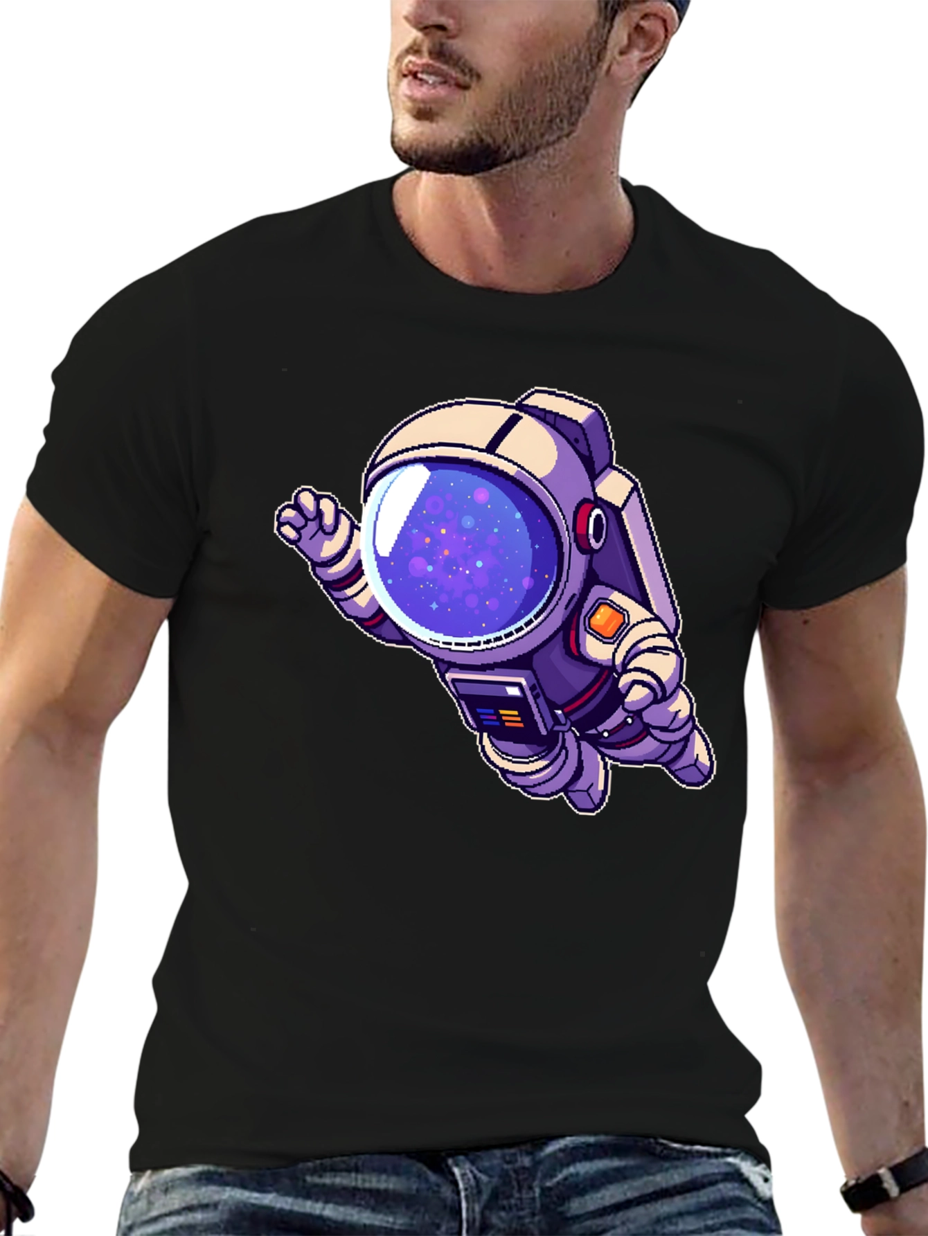 Astronaut Graphic Black T-Shirt