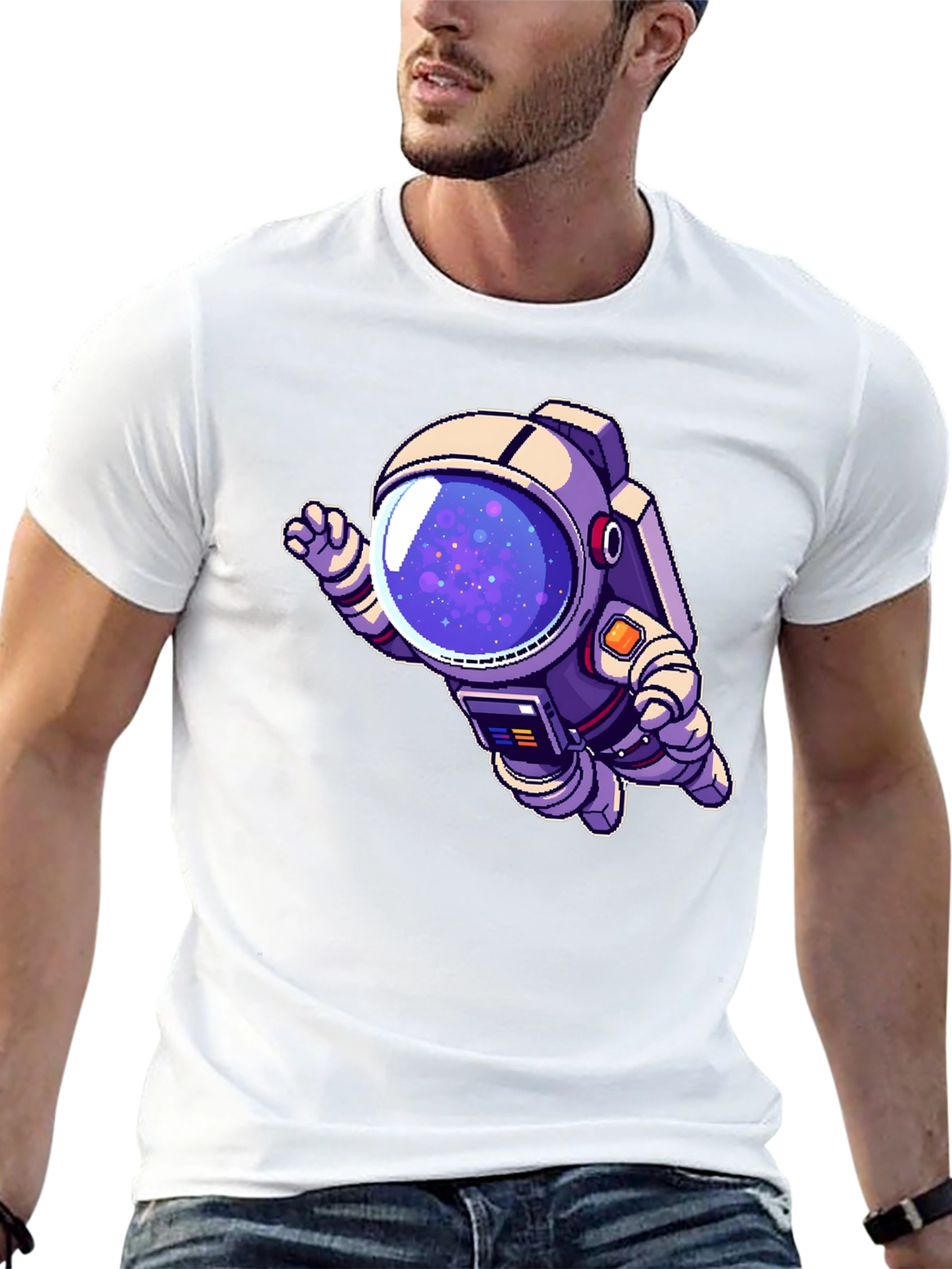 Astronaut Graphic Black T-Shirt