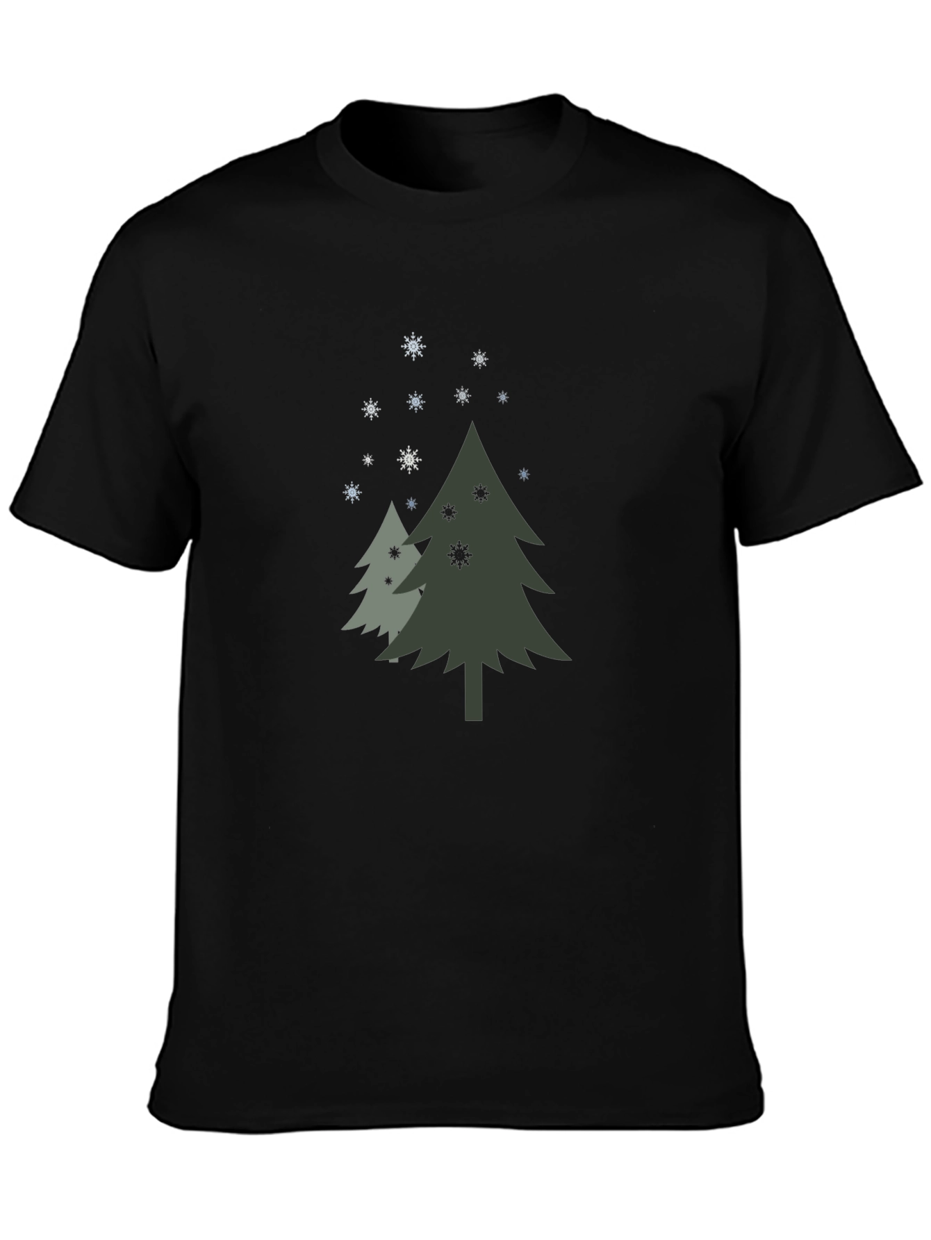 Christmas Tree Graphic Black T-Shirt