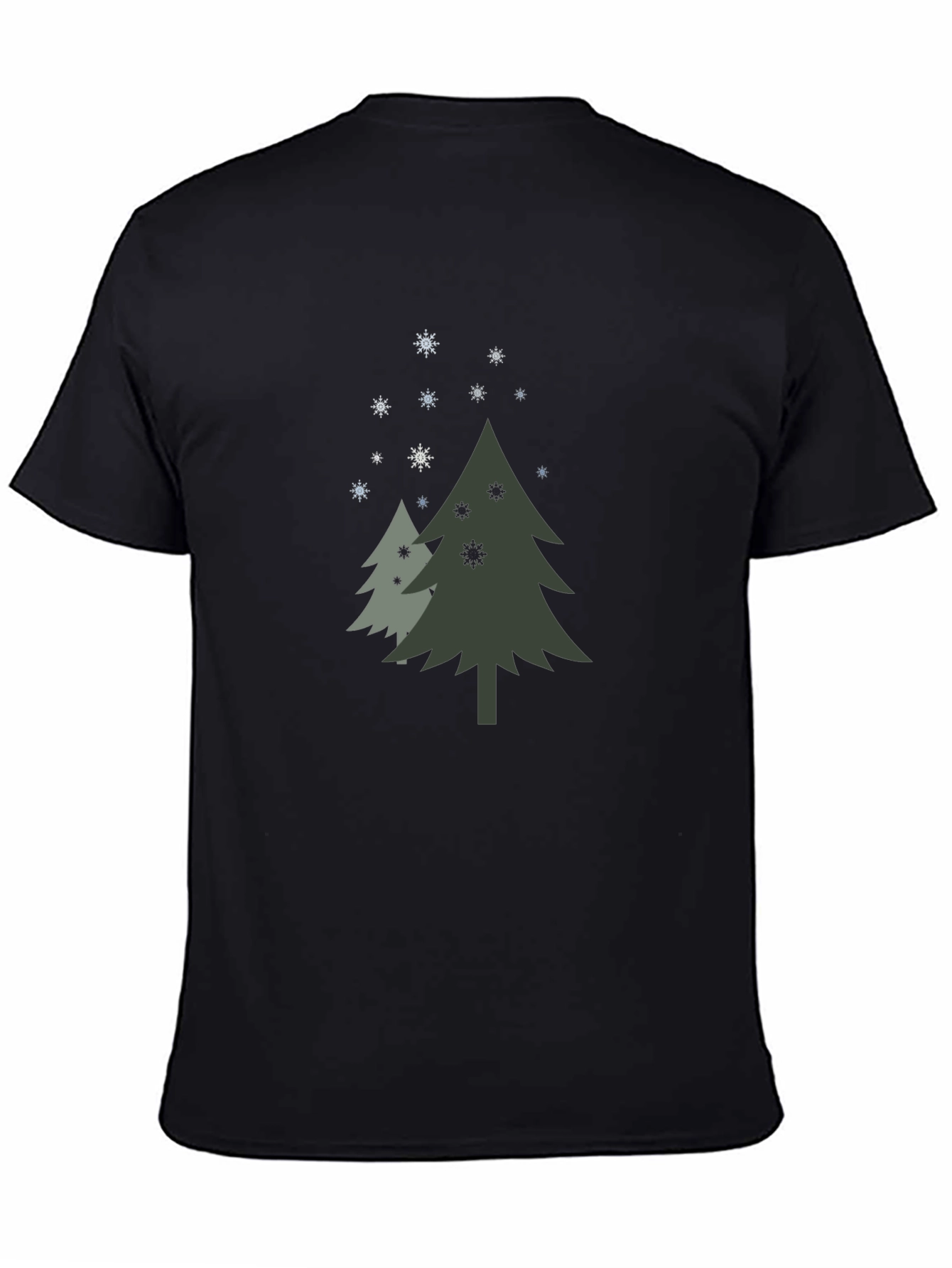 Christmas Tree Graphic Black T-Shirt