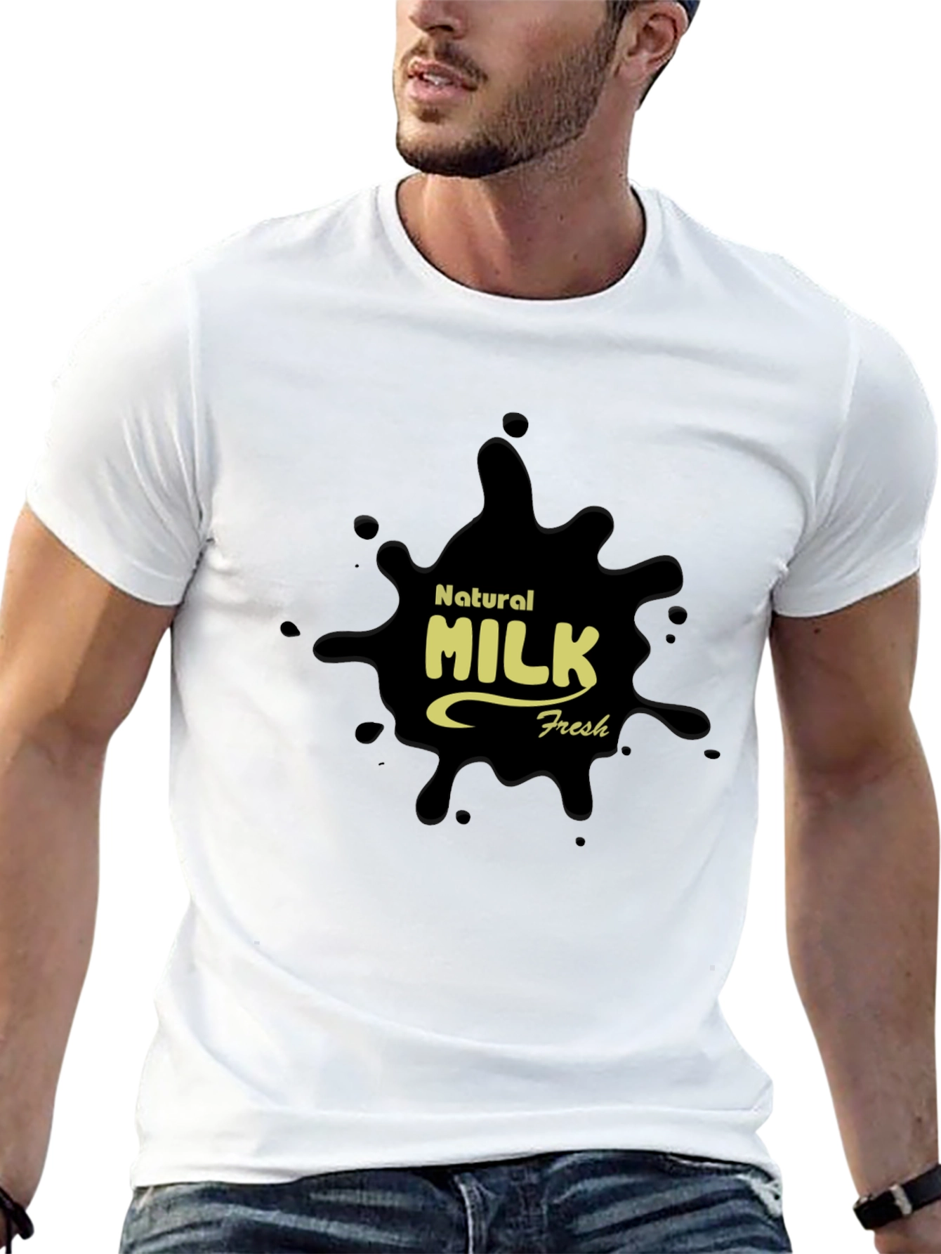 Natural Milk Fresh Graphic Tee - Black