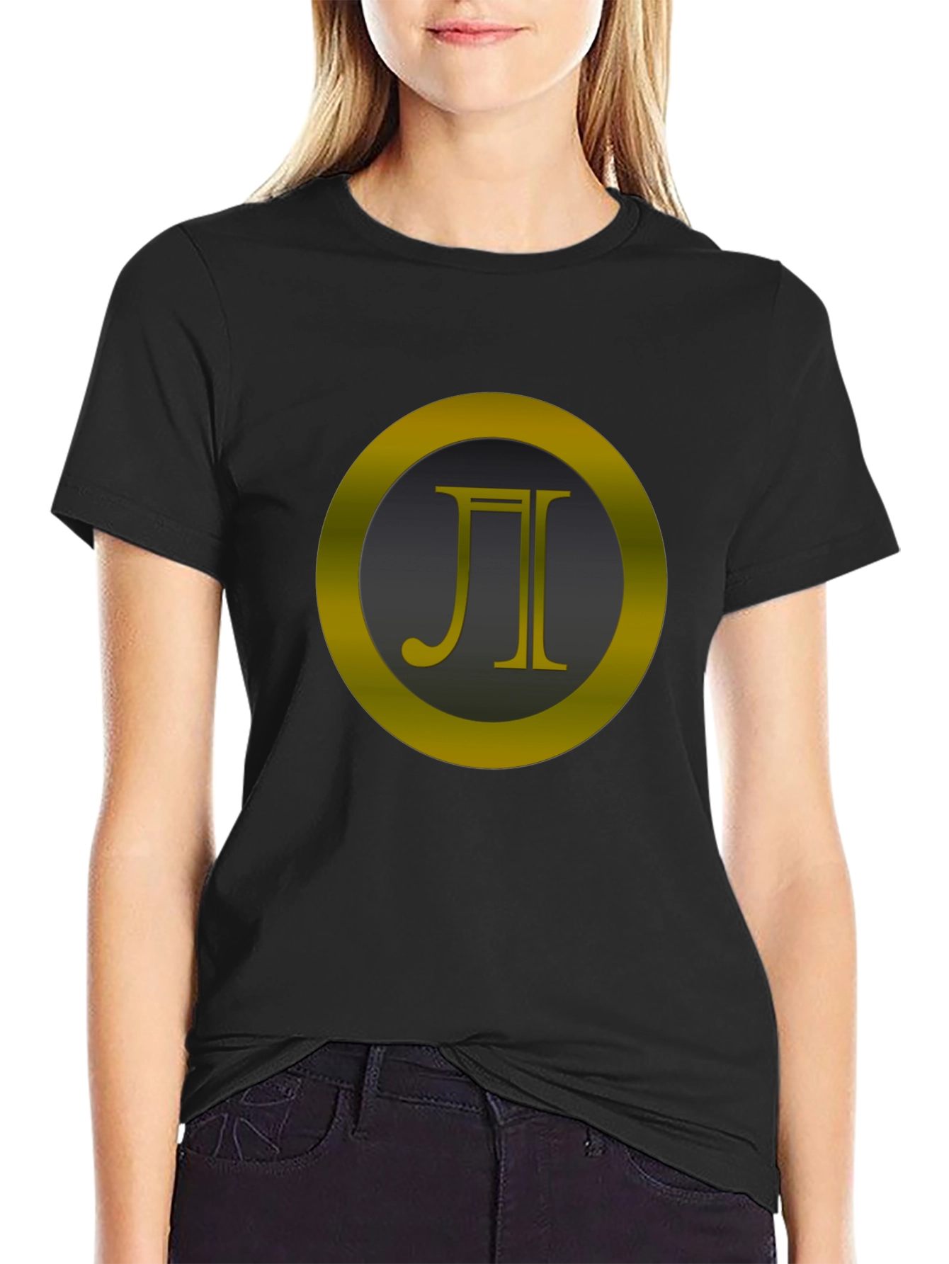 Modern Symbol Graphic Black T-Shirt