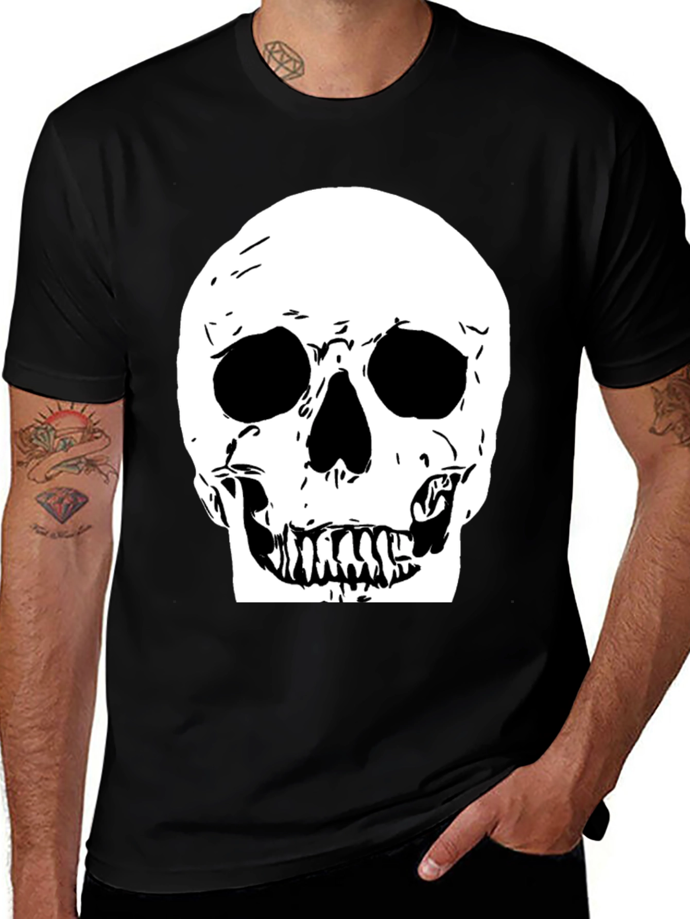 Skull Graphic Black Tee