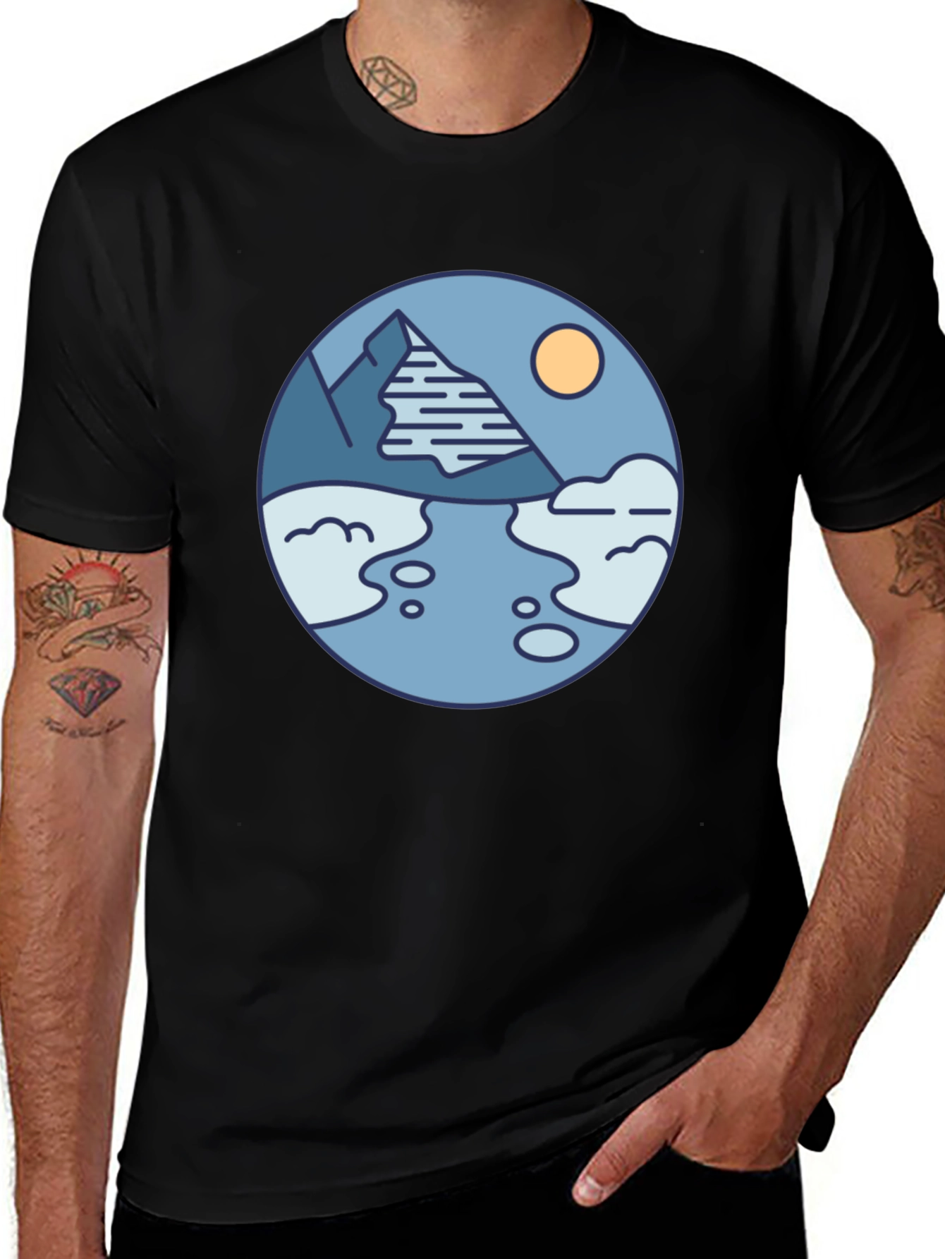 Mountain River Graphic T-Shirt