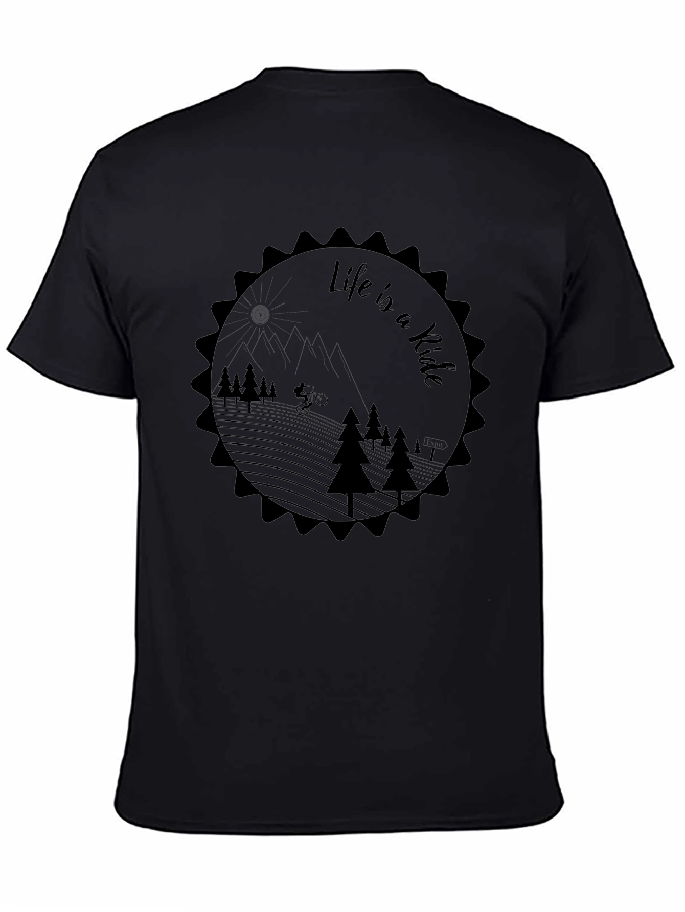 Life is a Ride Black Graphic Tee