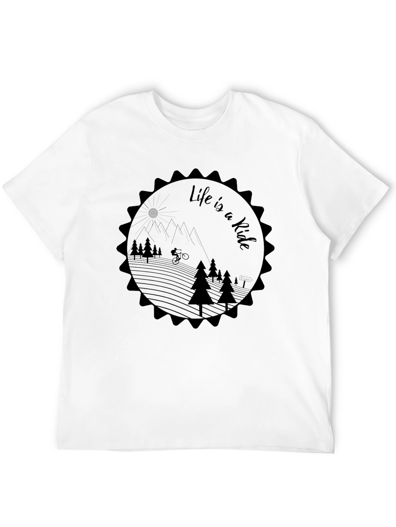 Life is a Ride Black Graphic Tee