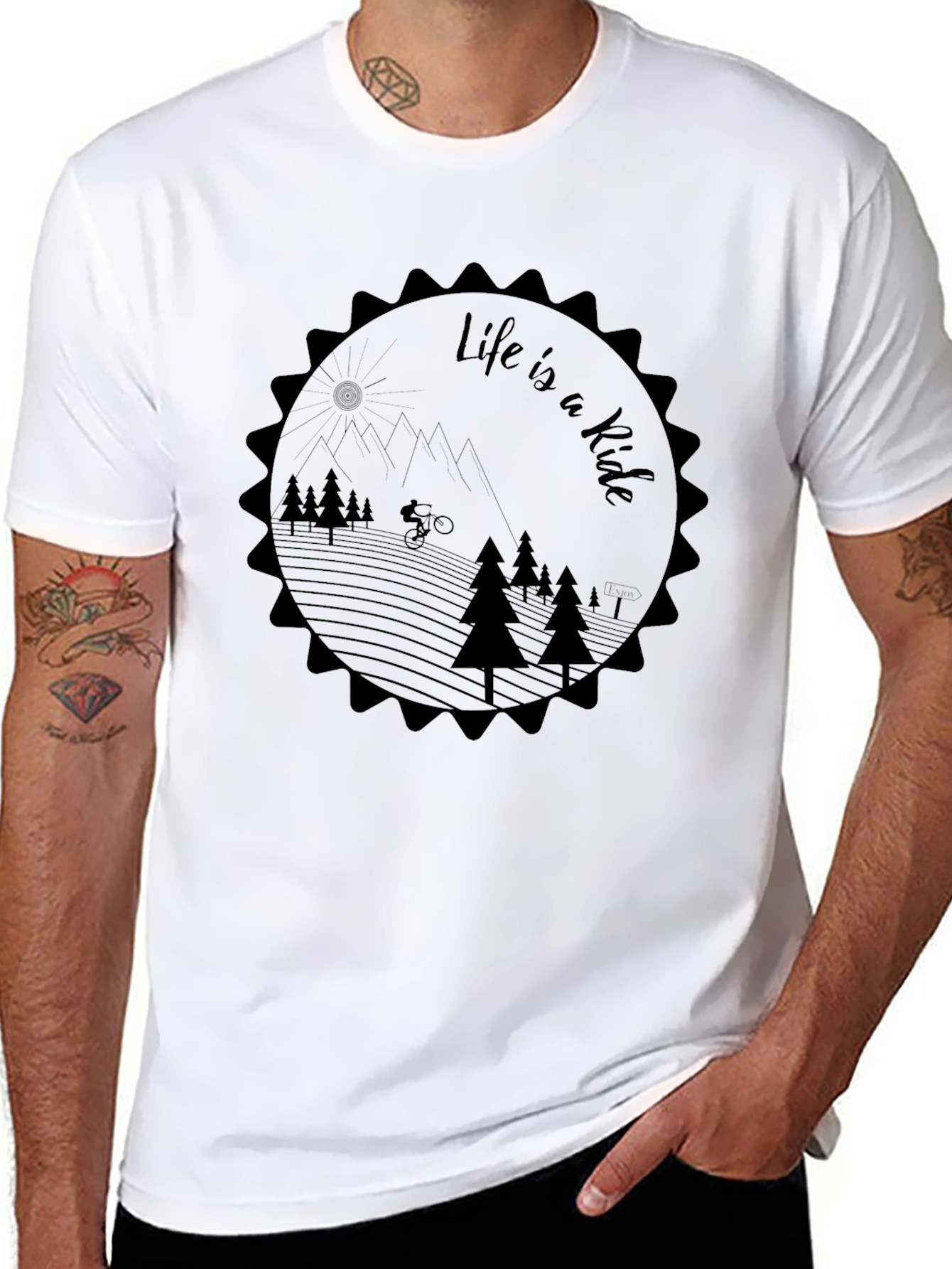 Life is a Ride Black Graphic Tee