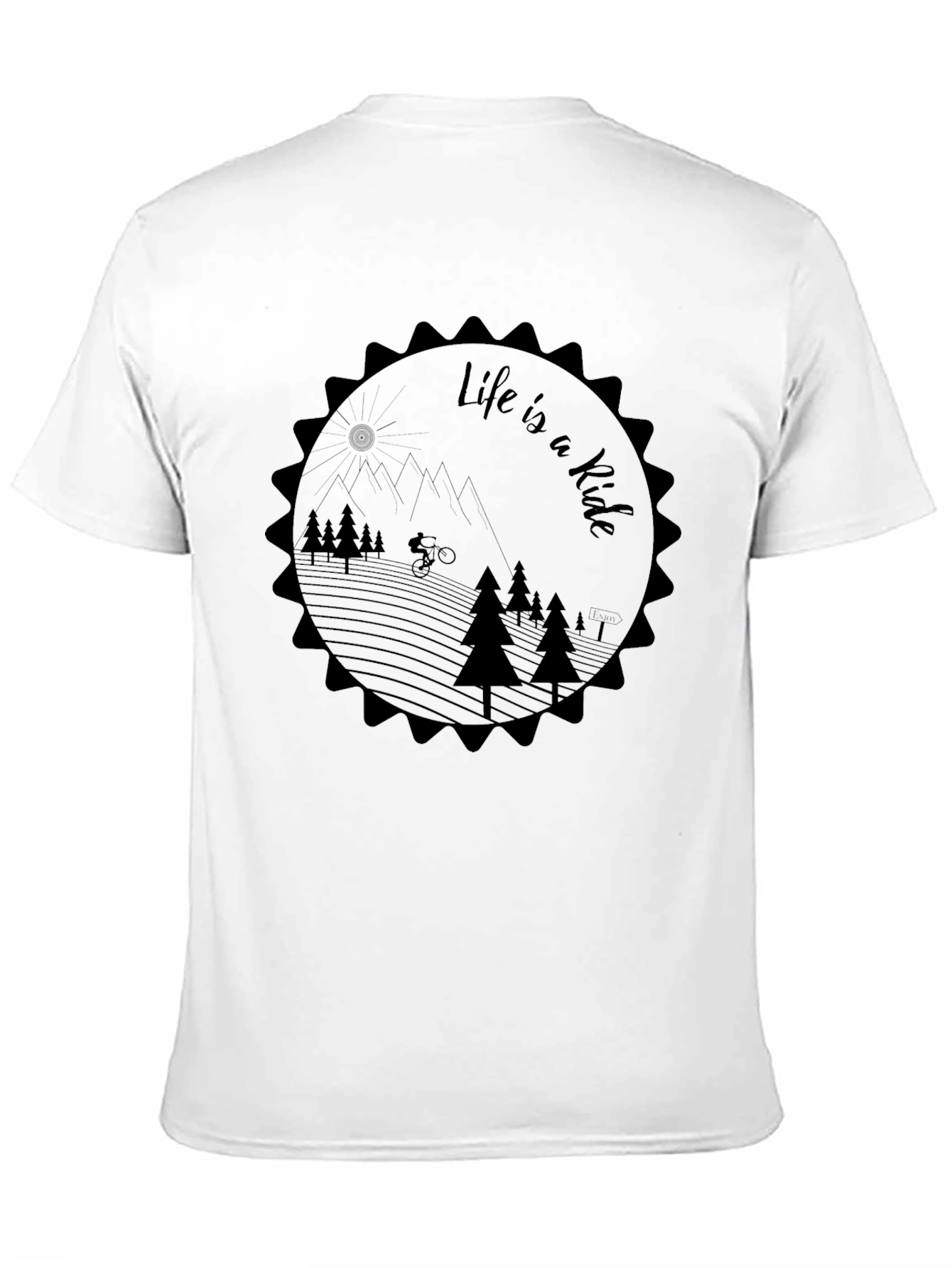 Life is a Ride Black Graphic Tee