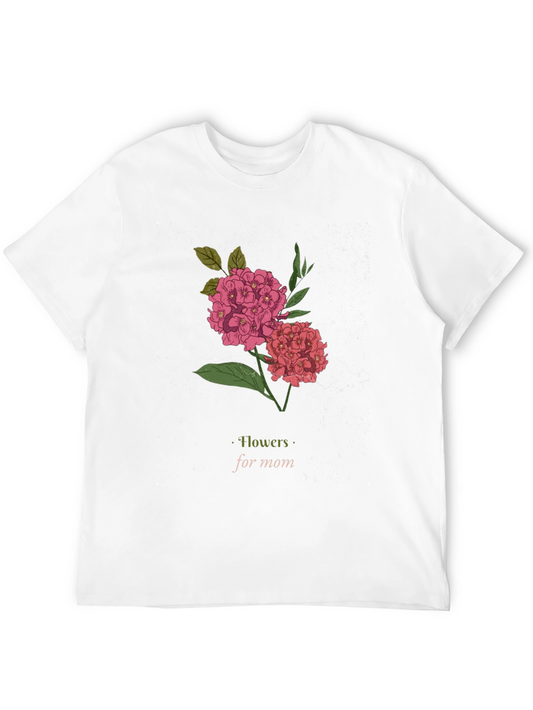 Flowers For Mom Black T-Shirt