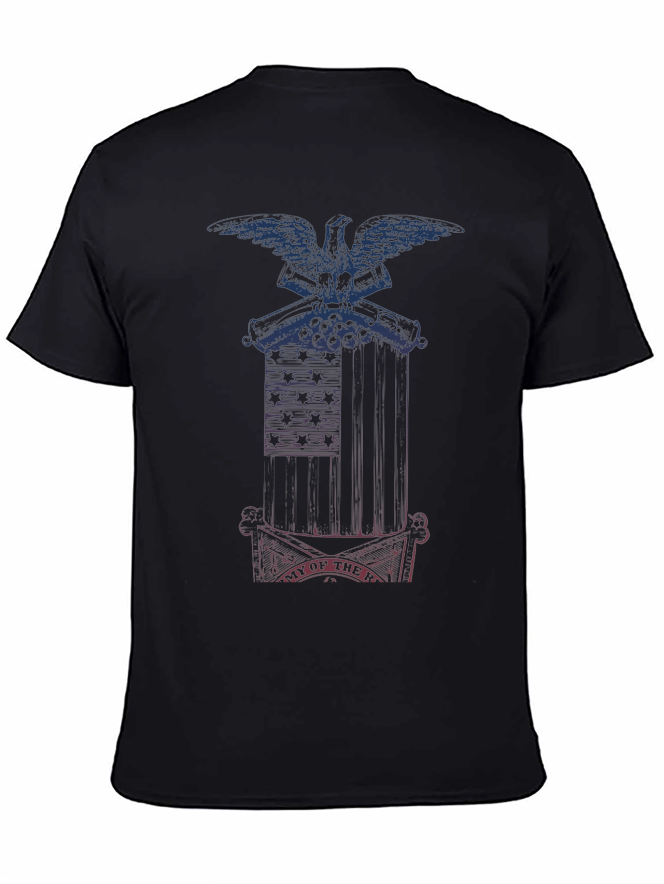 Patriotic Graphic Tee - Eagle & Cannons Design