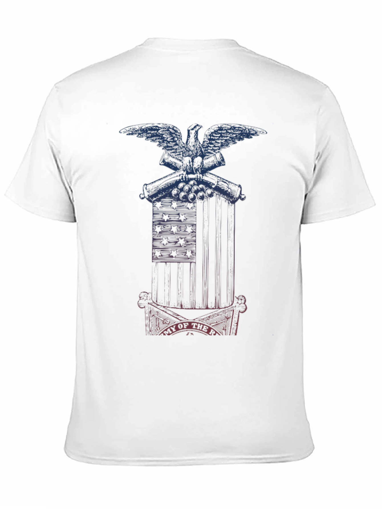 Patriotic Graphic Tee - Eagle & Cannons Design