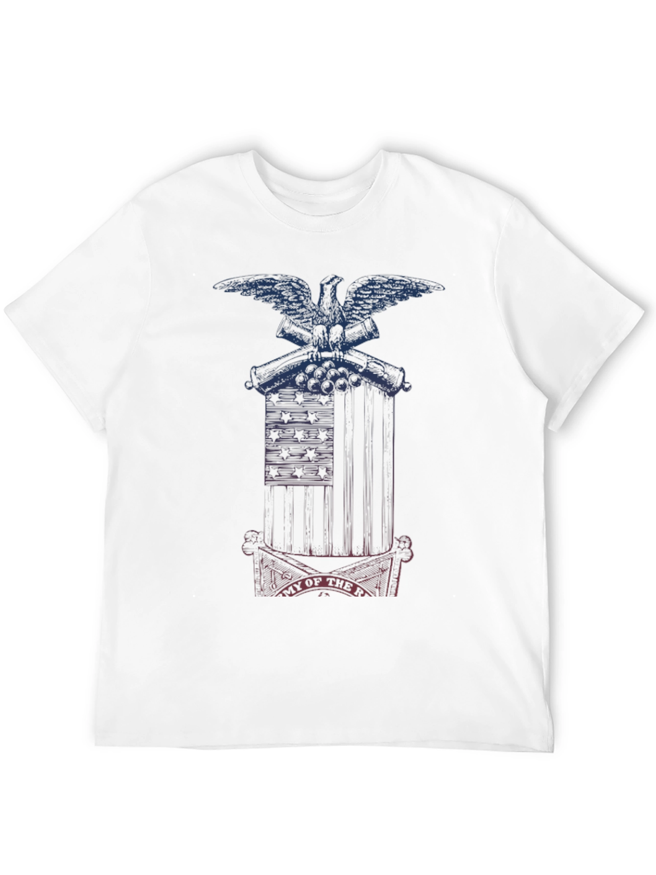 Patriotic Graphic Tee - Eagle & Cannons Design