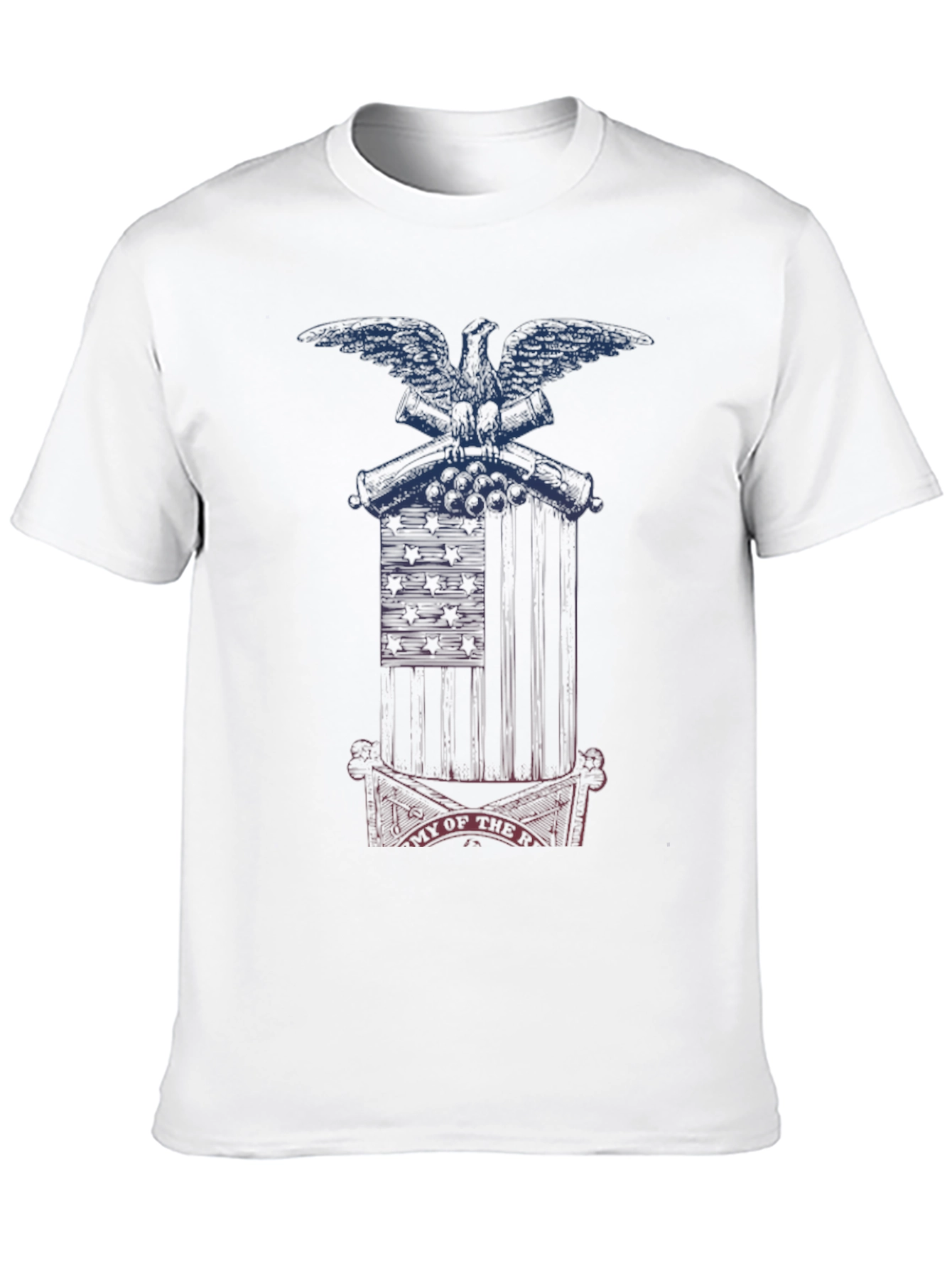 Patriotic Graphic Tee - Eagle & Cannons Design