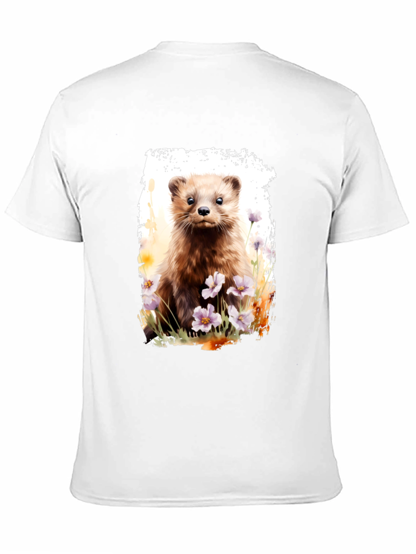 Cute Weasel Graphic T-Shirt - Soft Black Tee