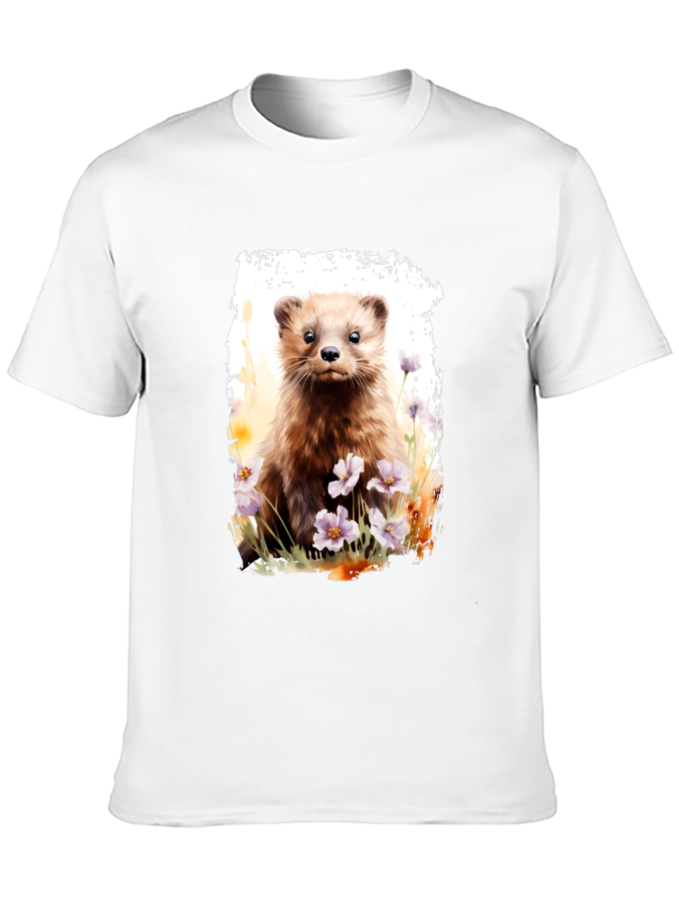 Cute Weasel Graphic T-Shirt - Soft Black Tee